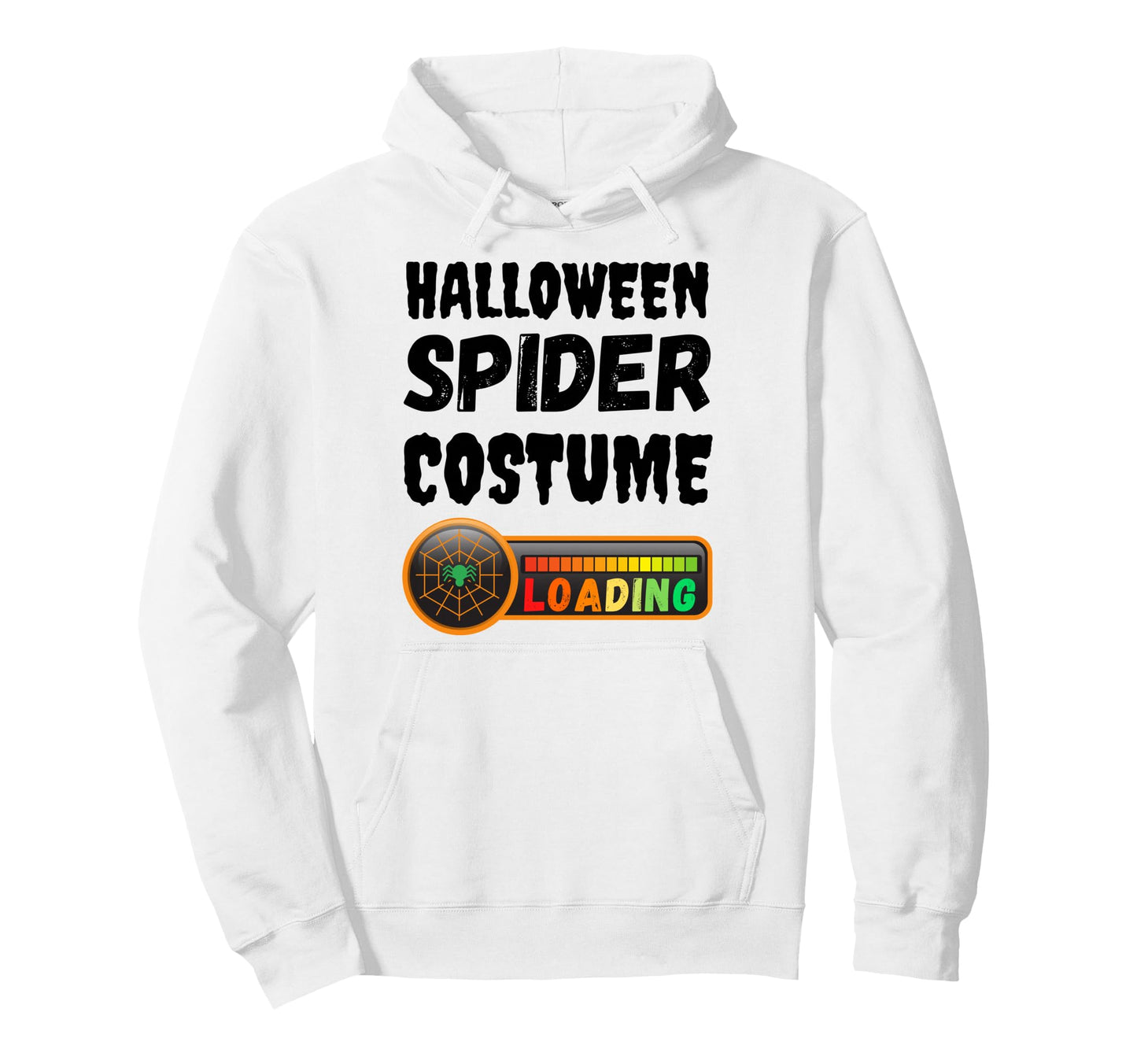 Funny Halloween Costume Loading Spider Hoodie - Custom Art Print Men Women - T-Shirt, Sweatshirt, Hoodie
