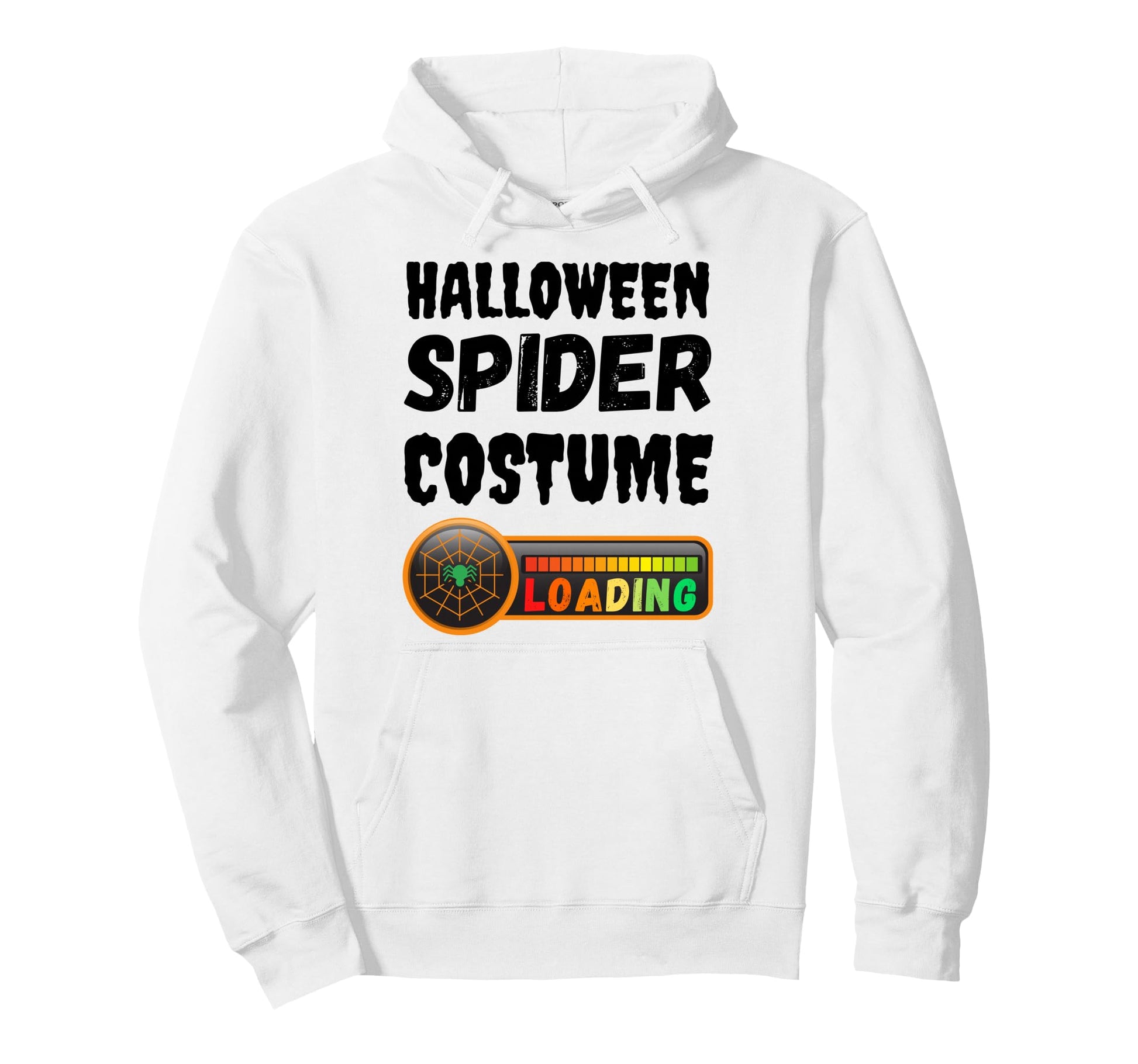 Funny Halloween Costume Loading Spider Hoodie - Custom Art Print Men Women - T-Shirt, Sweatshirt, Hoodie