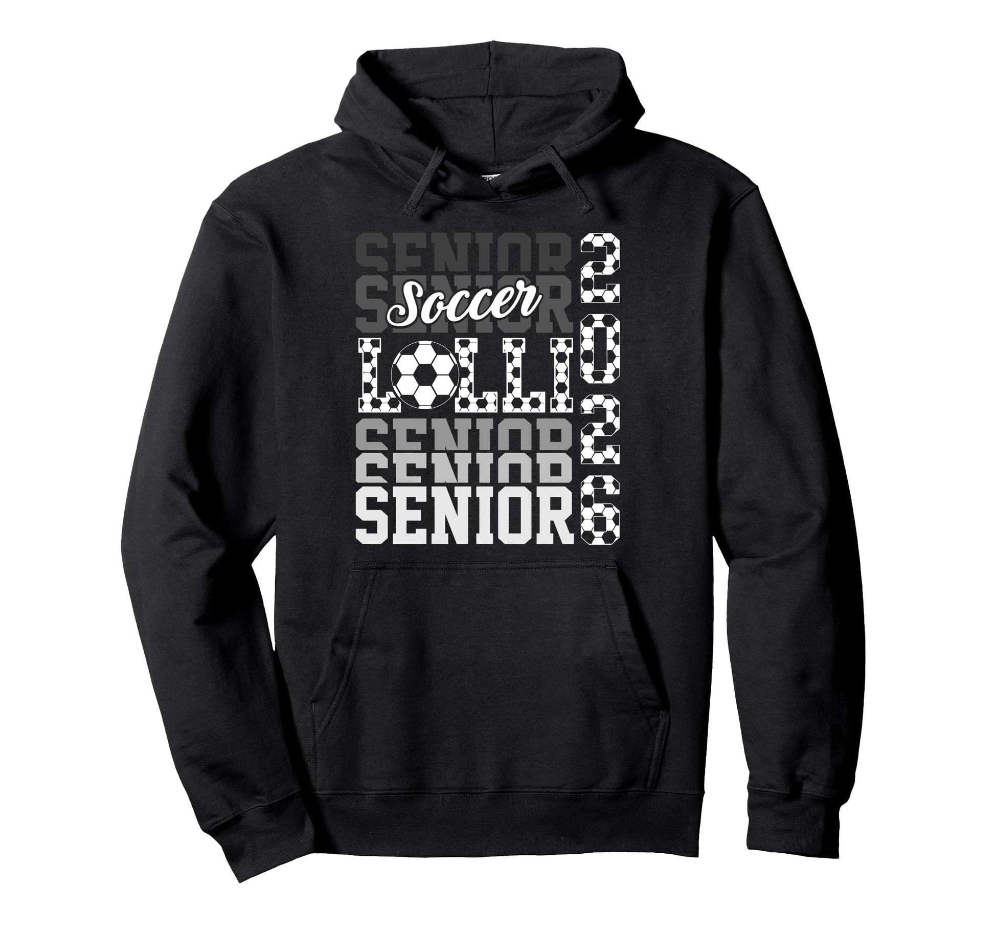 2026 Soccer Senior Lolli Graduation Hoodie - Unique Graphic Men Women - T-Shirt, Sweatshirt, Hoodie