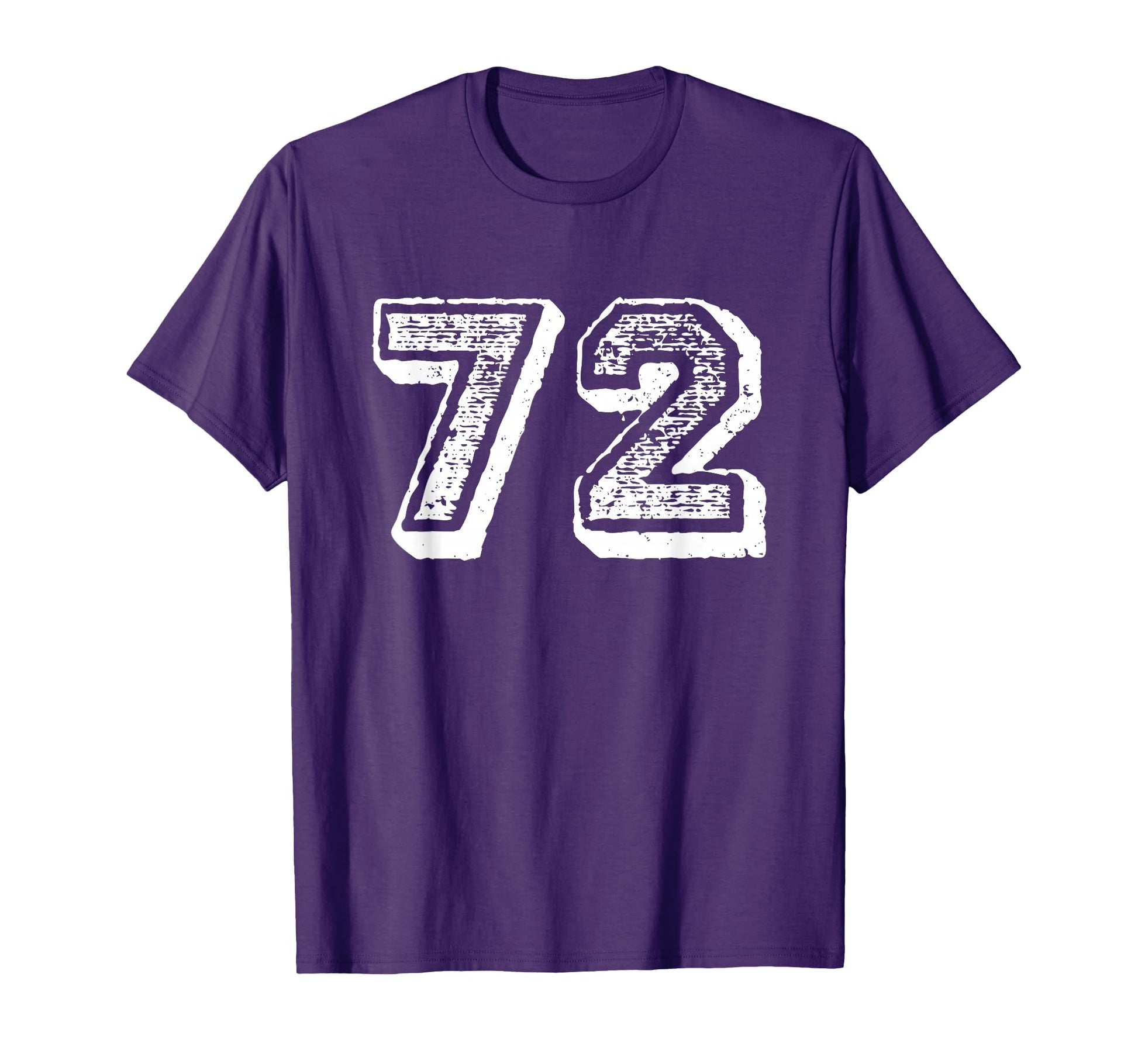 Number 72 Sports Jersey Player 72 Fan T-Shirt - Minimalist Print Men Women - T-Shirt, Sweatshirt, Hoodie