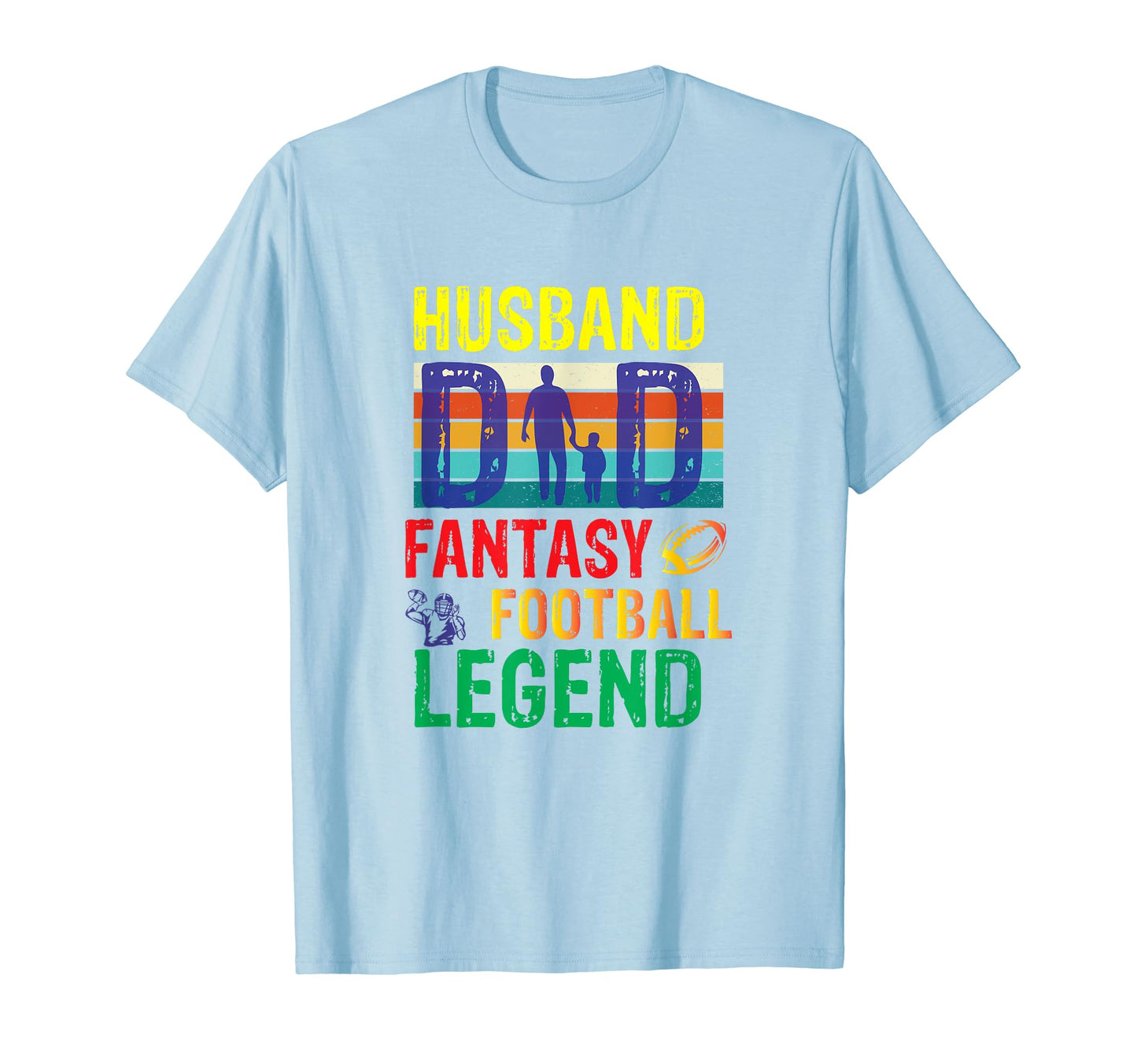 Mens Husband Dad Fantasy Football Legend T-Shirt - Graphic Print Men Women - T-Shirt, Sweatshirt, Hoodie