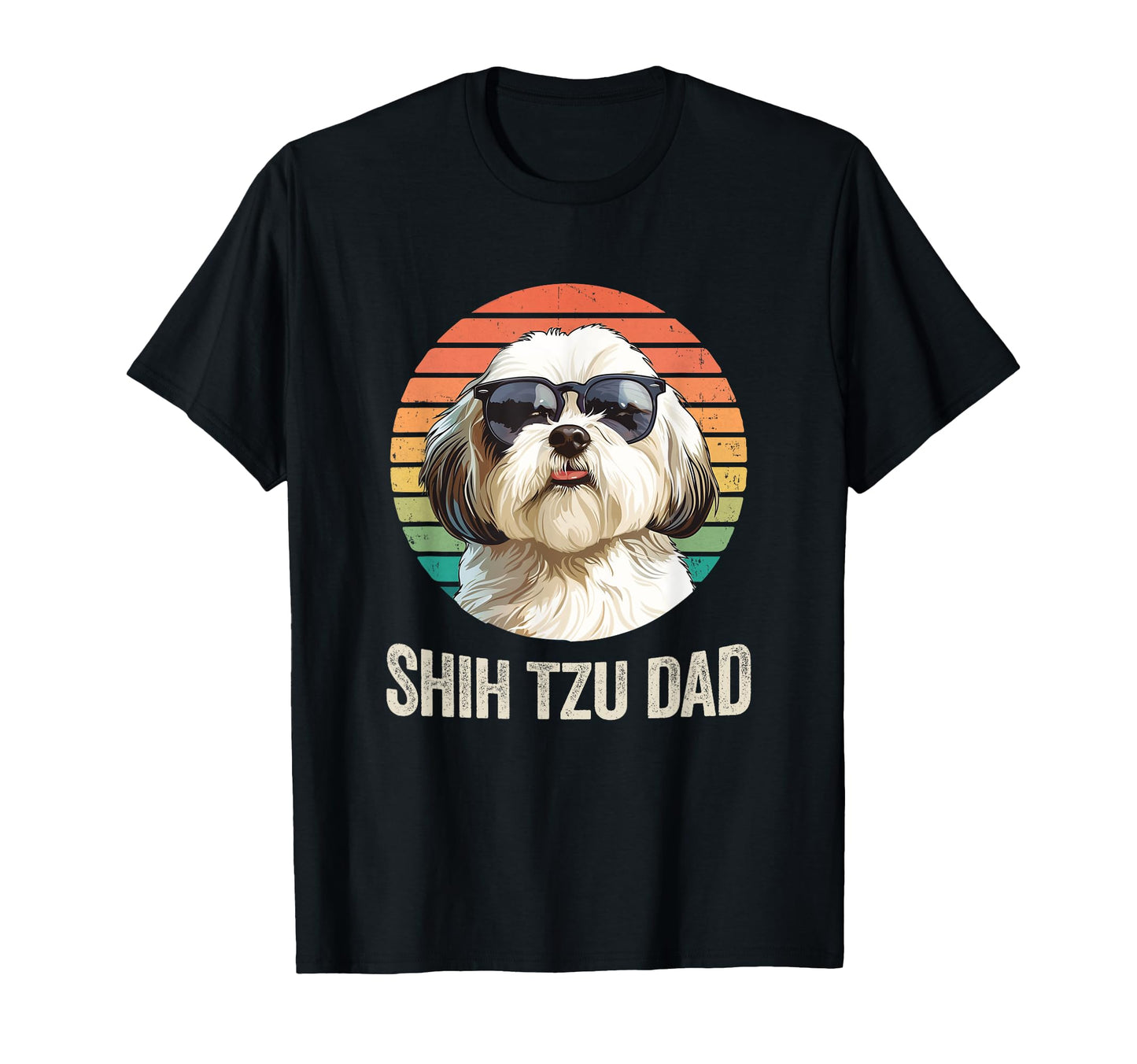 Shih Tzu Dad Fathers Day Dog Lover Funny T-Shirt - Minimalist Print Unisex - T-Shirt, Sweatshirt, Hoodie
