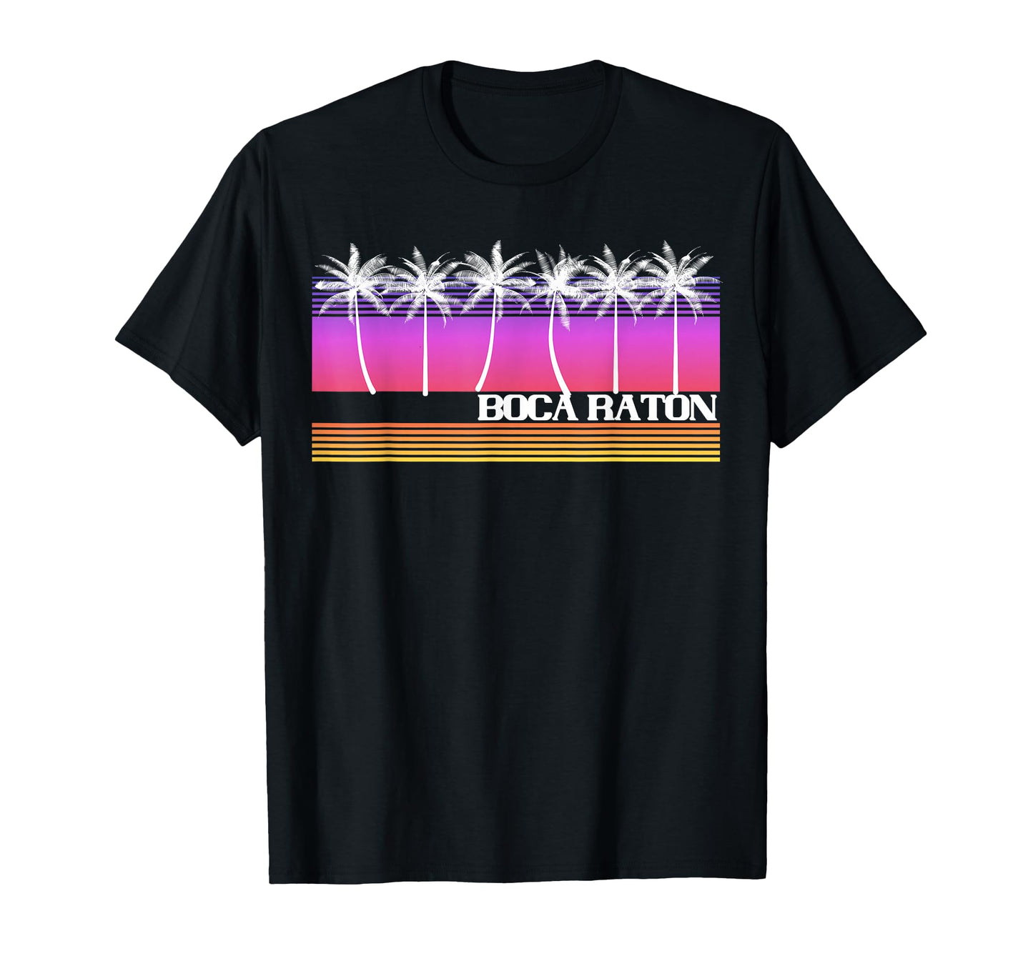 Boca Raton Florida Beach Sunset T-Shirt - Fun Novelty Design for Adults - T-Shirt, Sweatshirt, Hoodie