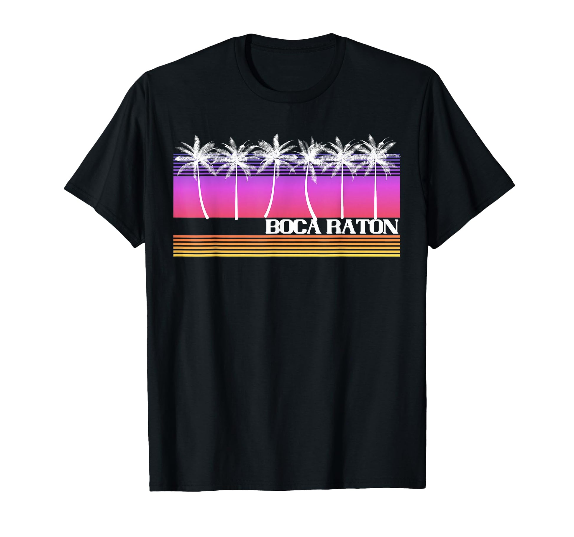 Boca Raton Florida Beach Sunset T-Shirt - Fun Novelty Design for Adults - T-Shirt, Sweatshirt, Hoodie