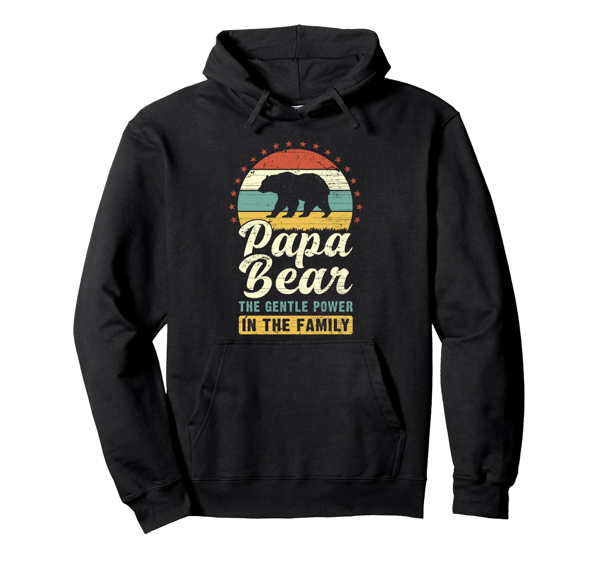 Papa Bear Fathers Day Dad Grandpa Hoodie - Casual Everyday Wear Men Women - T-Shirt, Sweatshirt, Hoodie