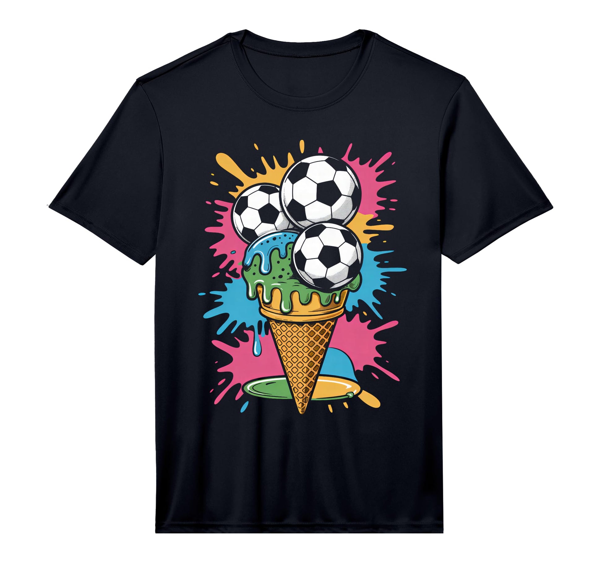 Ice Cream Colorful Soccer Fan T-Shirt - Fun Novelty Design for Adults - T-Shirt, Sweatshirt, Hoodie