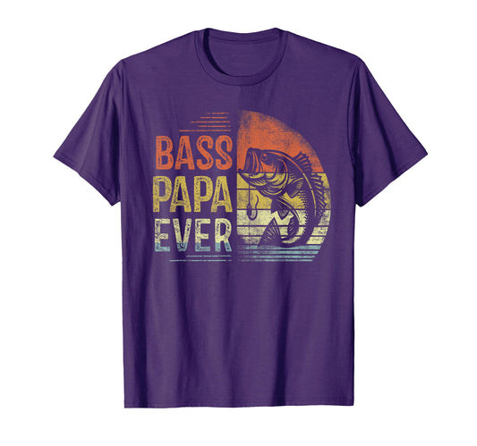 Bass Papa Ever Fishing Gifts Papa T-Shirt - Fun Novelty Design Unisex - T-Shirt, Sweatshirt, Hoodie