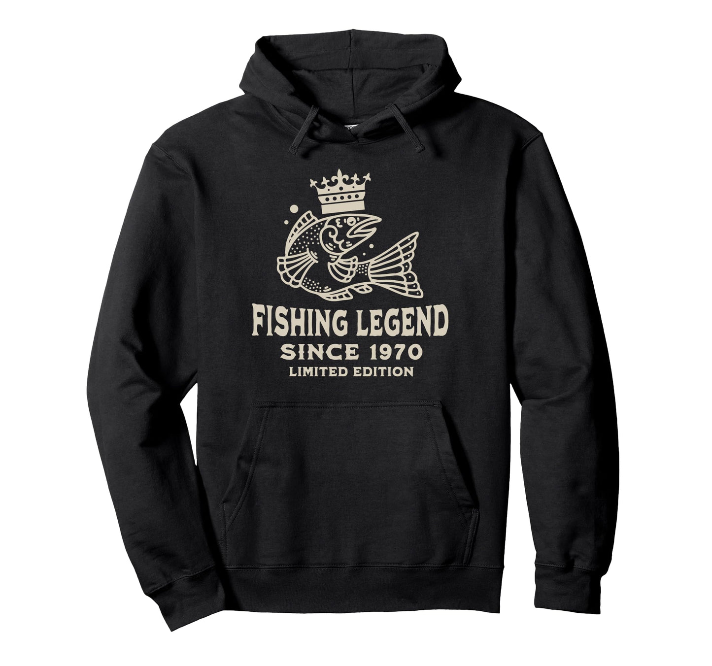 Fishing Catching Fish Legend Since 1970 Hoodie - Fun Novelty Design Unisex - T-Shirt, Sweatshirt, Hoodie