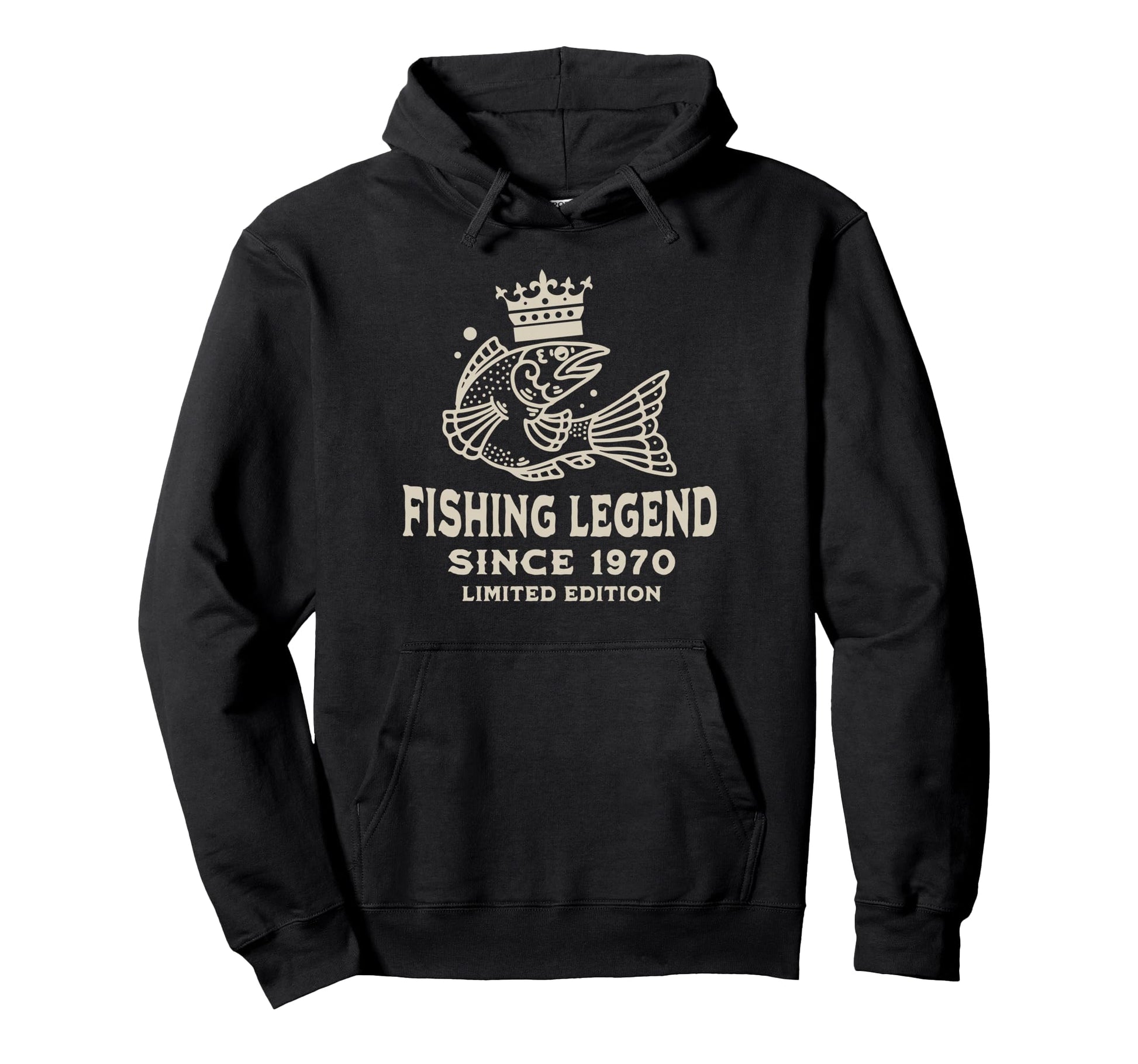 Fishing Catching Fish Legend Since 1970 Hoodie - Fun Novelty Design Unisex - T-Shirt, Sweatshirt, Hoodie