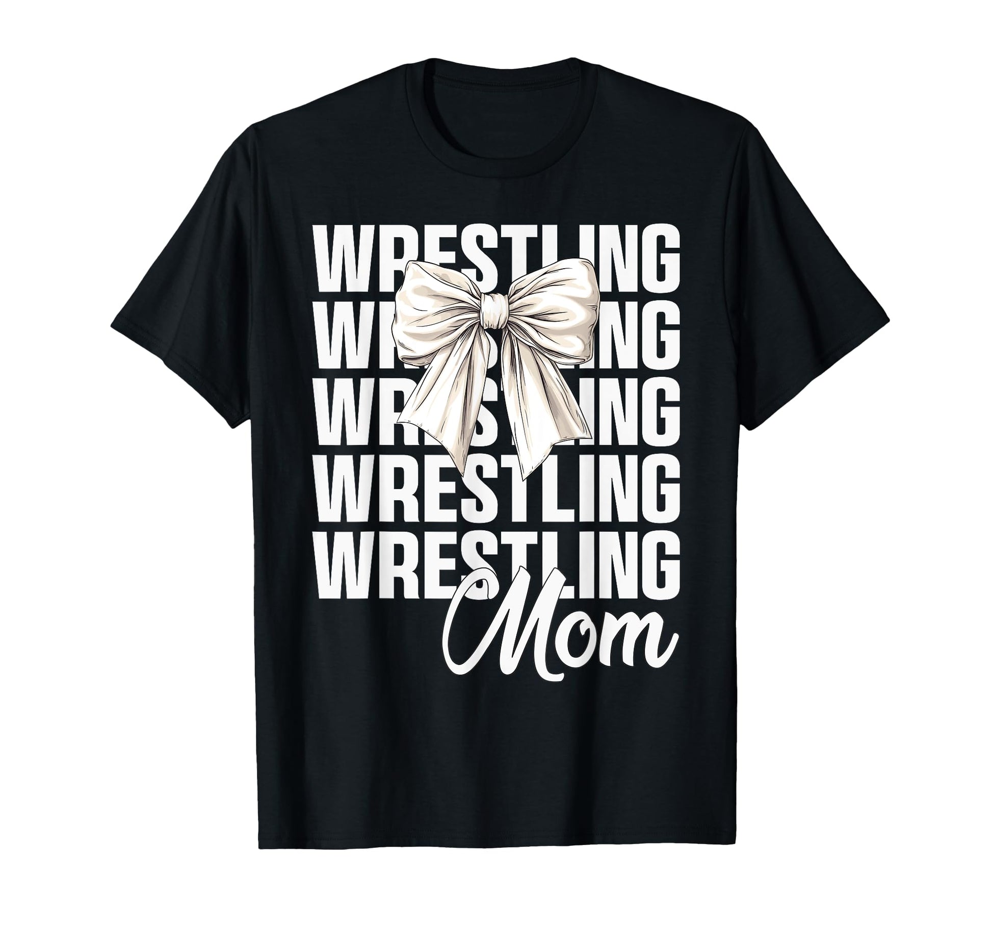 Wrestling Mom Coquette Bow Wrestling T-Shirt - Streetwear Style for Adults - T-Shirt, Sweatshirt, Hoodie