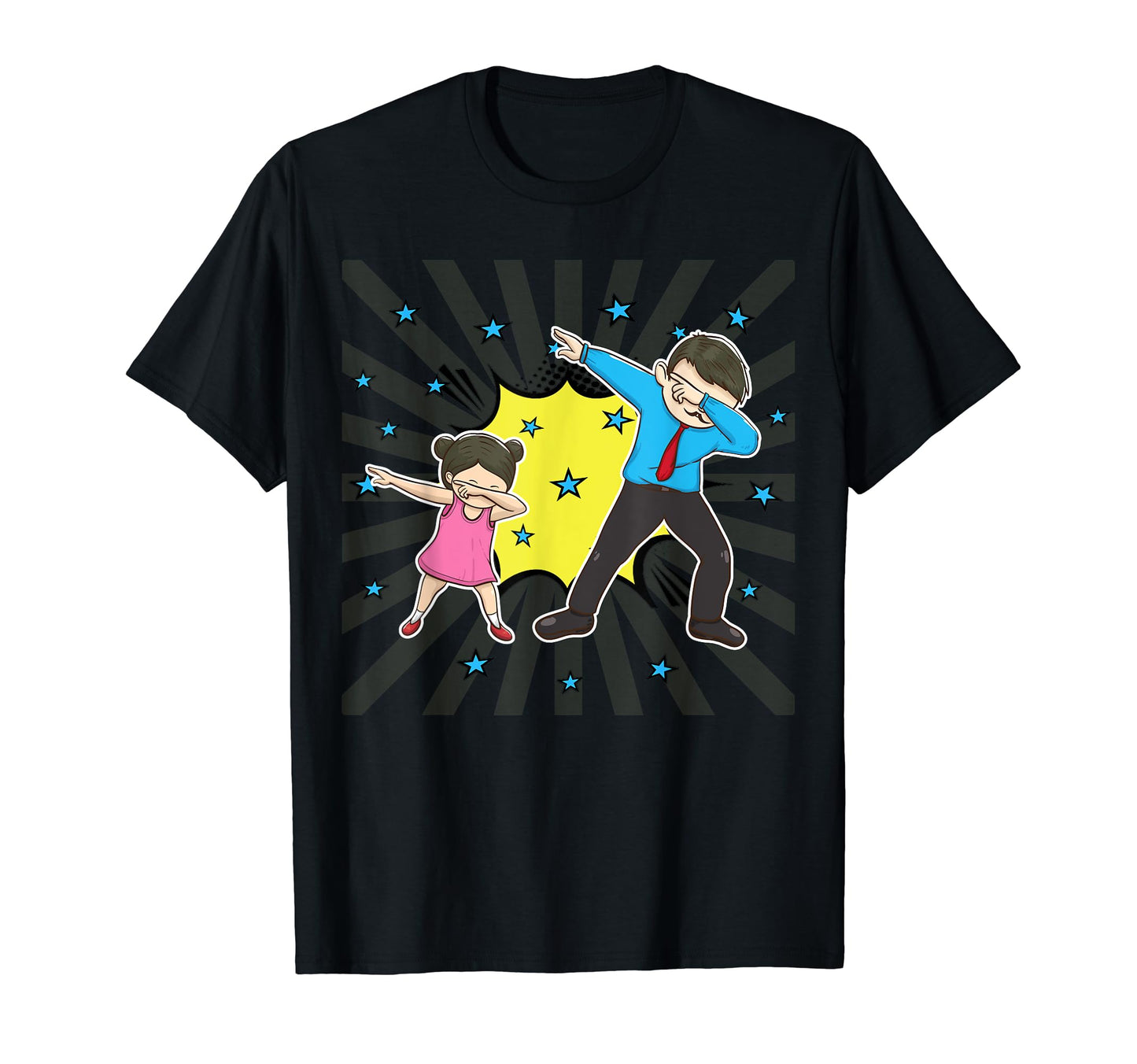 Dabbing Dad Matching Dad Daughter T-Shirt - Custom Art Print Men Women - T-Shirt, Sweatshirt, Hoodie