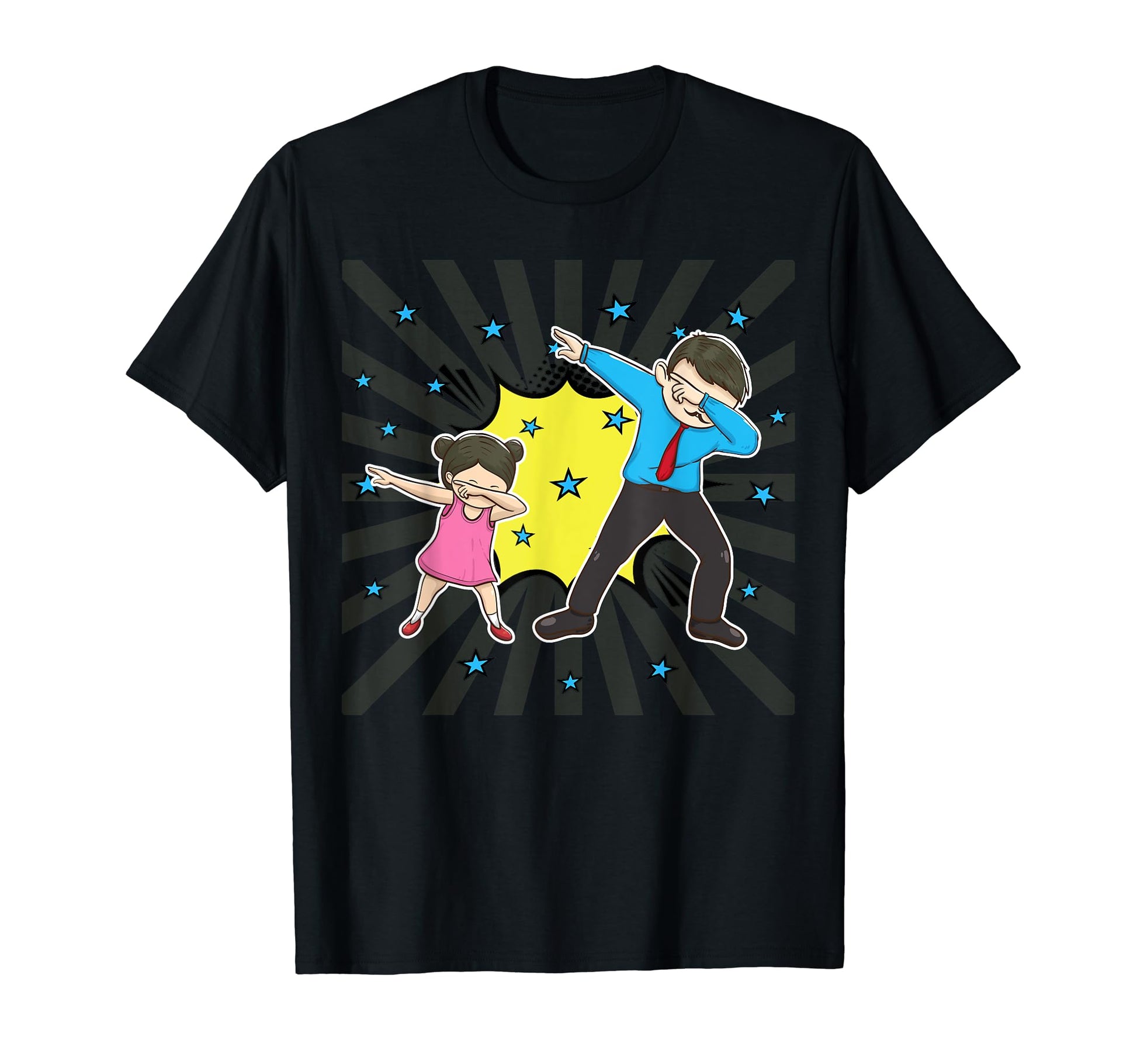 Dabbing Dad Matching Dad Daughter T-Shirt - Custom Art Print Men Women - T-Shirt, Sweatshirt, Hoodie