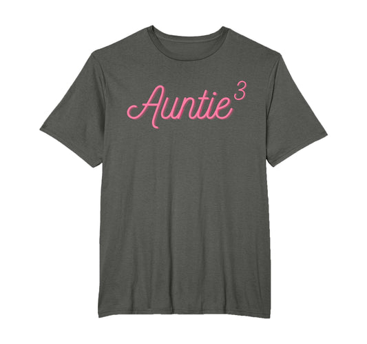 Auntie 3 Cubed Aunt Three 3 Nieces T-Shirt - Custom Art Print Men Women - T-Shirt, Sweatshirt, Hoodie