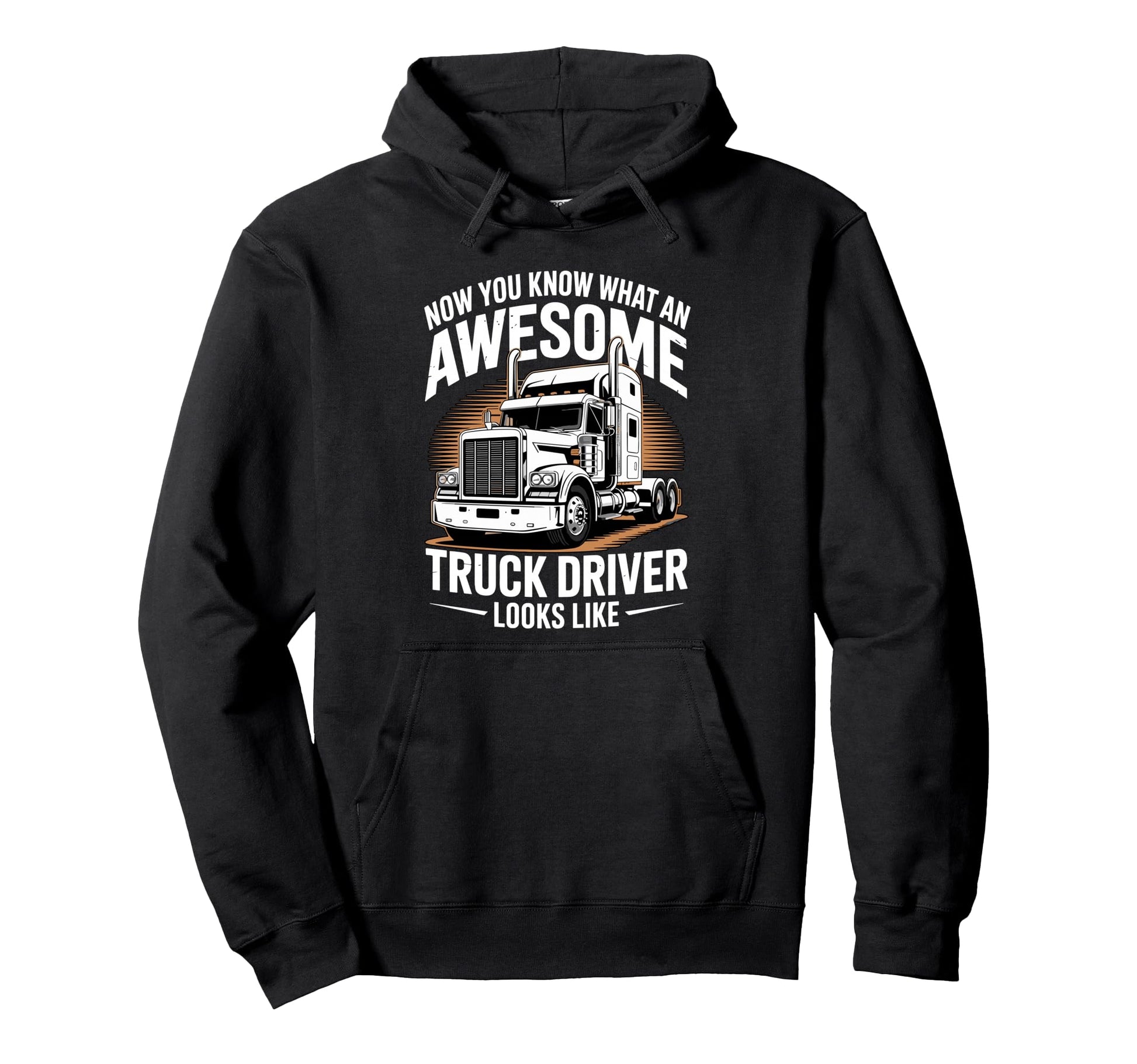 Best Truck Driver Art Dad Trucking Hoodie - Fun Novelty Design for Adults - T-Shirt, Sweatshirt, Hoodie