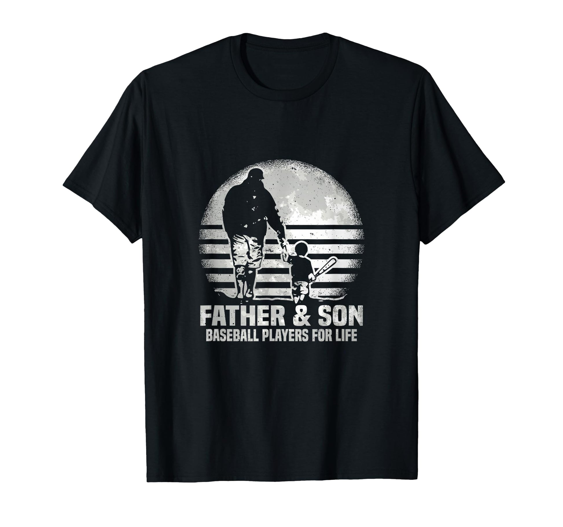 Father And Son Baseball Matching Dad T-Shirt - Minimalist Print for Adults - T-Shirt, Sweatshirt, Hoodie