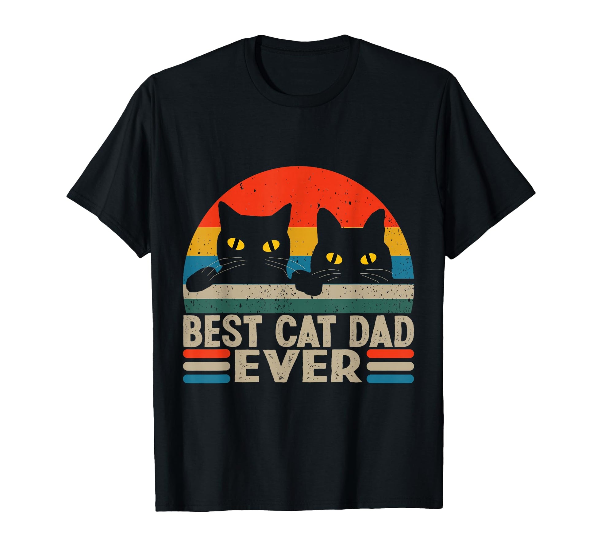 Best Cats Dad Ever Fathers Day Cat Lover T-Shirt - Aesthetic Graphic Unisex - T-Shirt, Sweatshirt, Hoodie