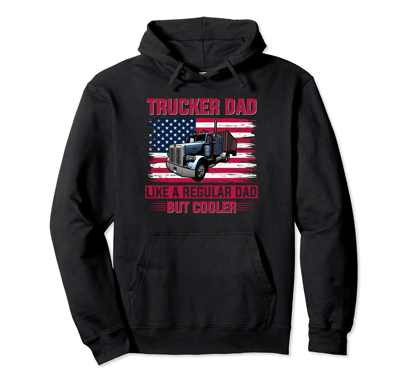 Tracker Dad Us American Flag Distress Hoodie - Novelty Apparel Men Women - T-Shirt, Sweatshirt, Hoodie