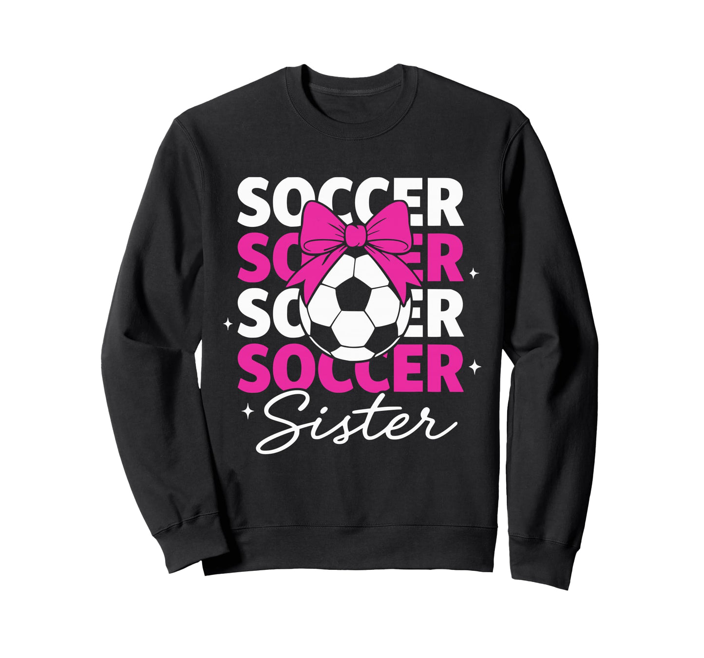 Soccer Coquette Bow Soccer Sister Sweatshirt - Minimalist Print Men Women - T-Shirt, Sweatshirt, Hoodie