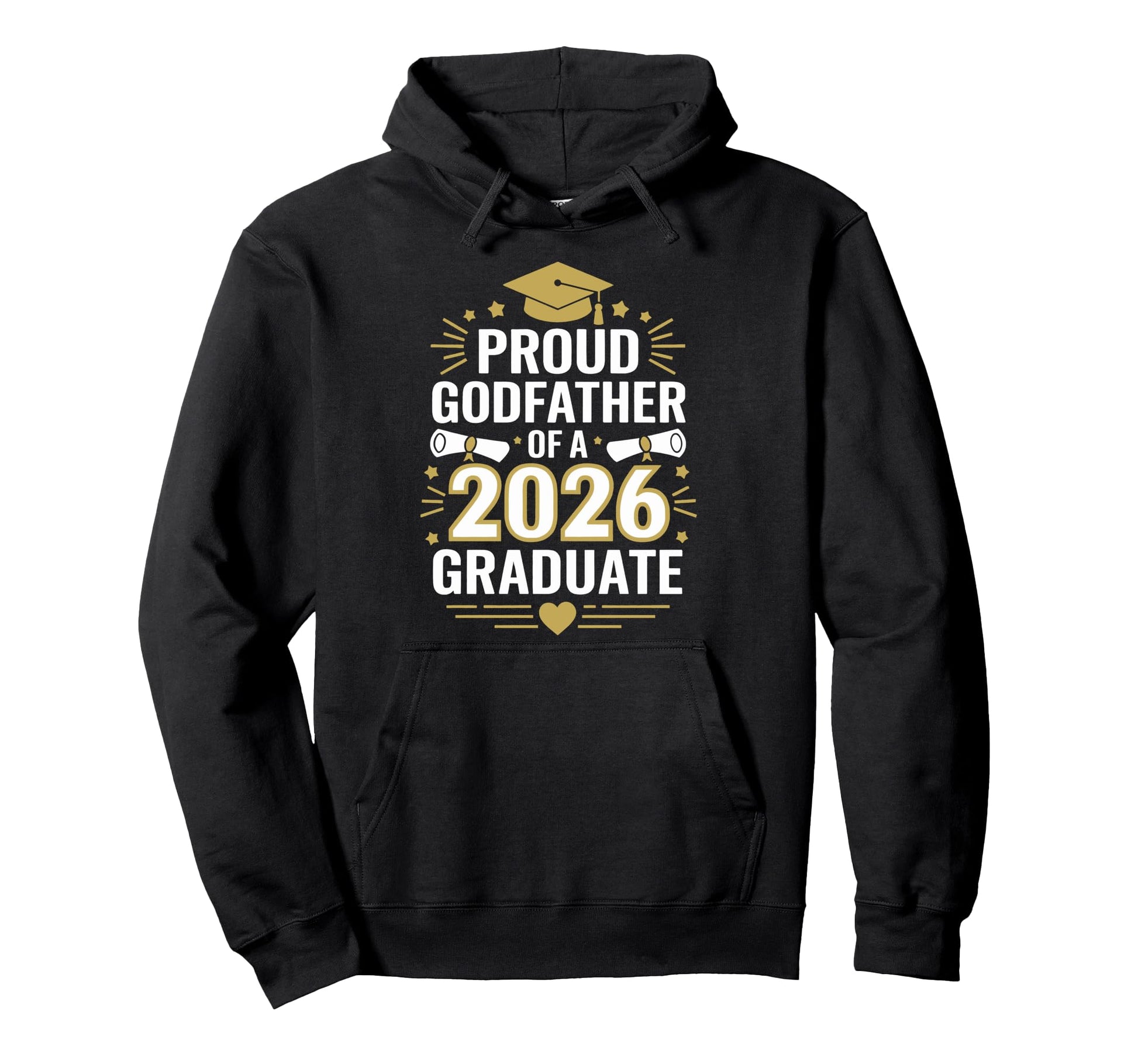 Proud Godfather 2026 Graduate Class Hoodie - Custom Art Print Men Women - T-Shirt, Sweatshirt, Hoodie