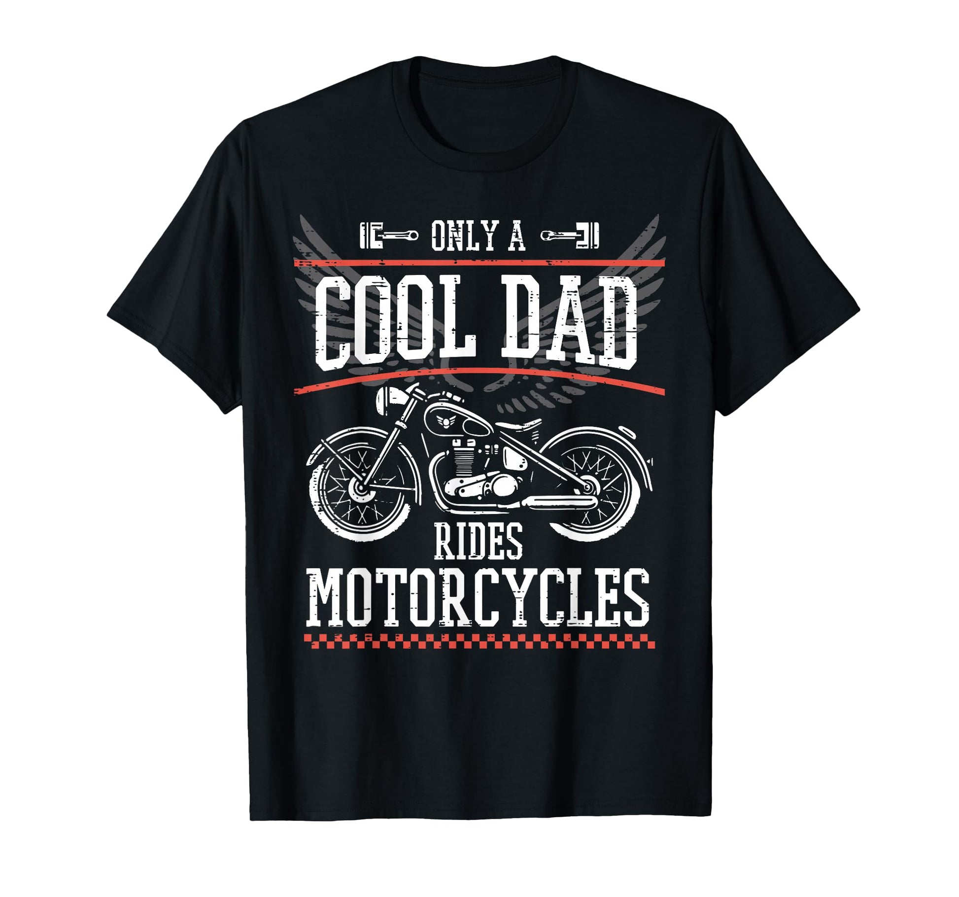 Fathers Day Dad Rides Motorcycles T-Shirt - Custom Art Print Men Women - T-Shirt, Sweatshirt, Hoodie