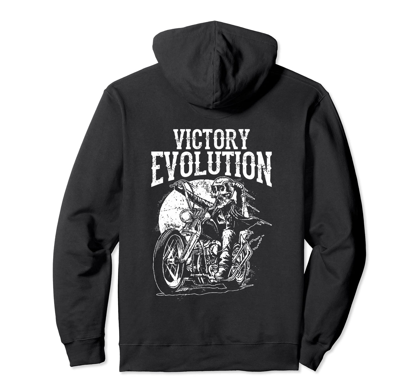 Funny Skull Ride Bike Evolution Army Hoodie - Novelty Apparel for Adults - T-Shirt, Sweatshirt, Hoodie