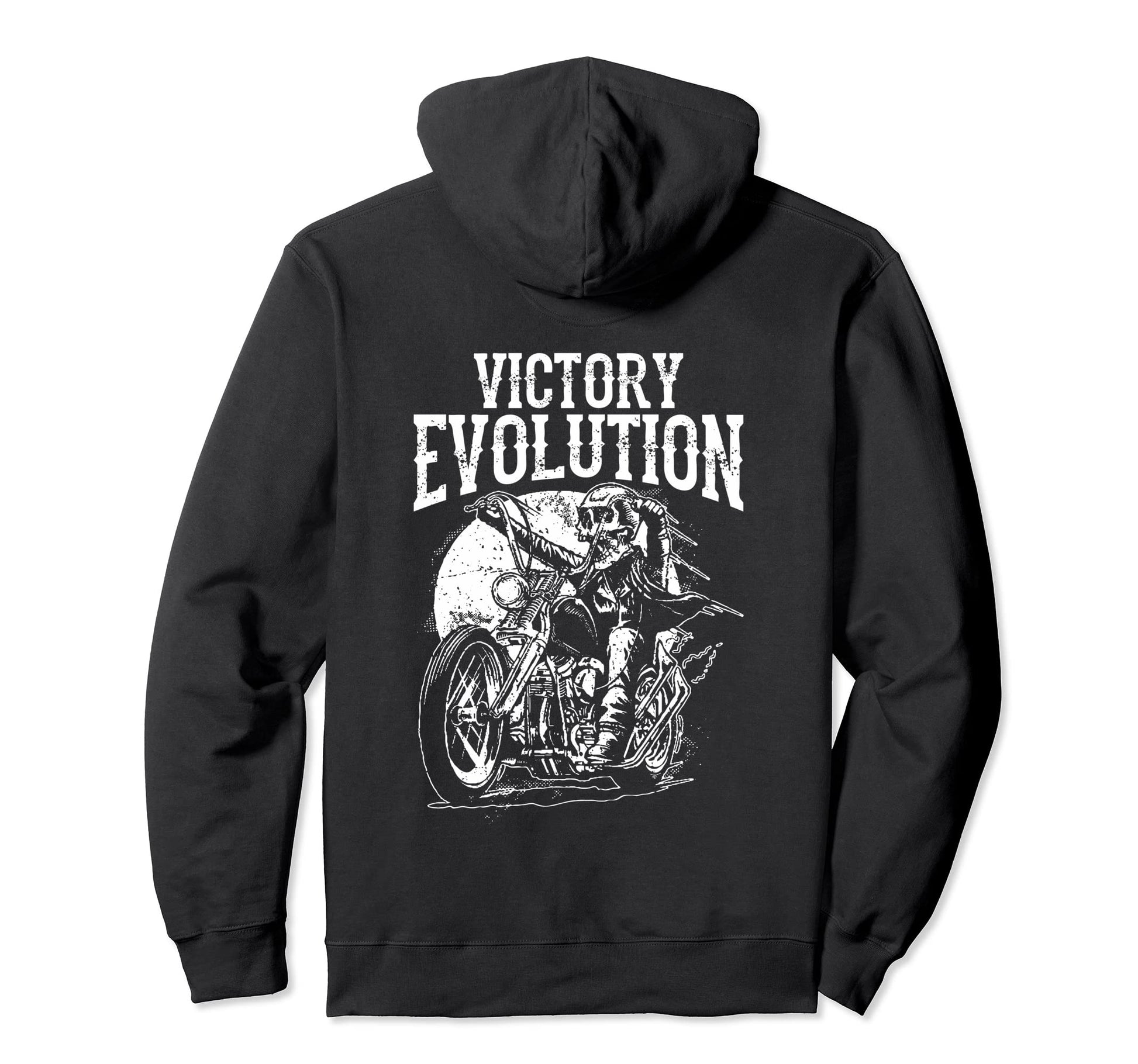 Funny Skull Ride Bike Evolution Army Hoodie - Novelty Apparel for Adults - T-Shirt, Sweatshirt, Hoodie