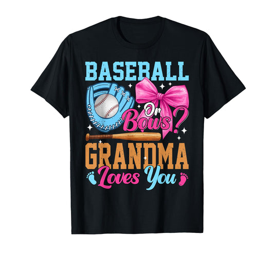 Baseball Or Bows Your Grandma Loves T-Shirt - Aesthetic Graphic for Adults - T-Shirt, Sweatshirt, Hoodie