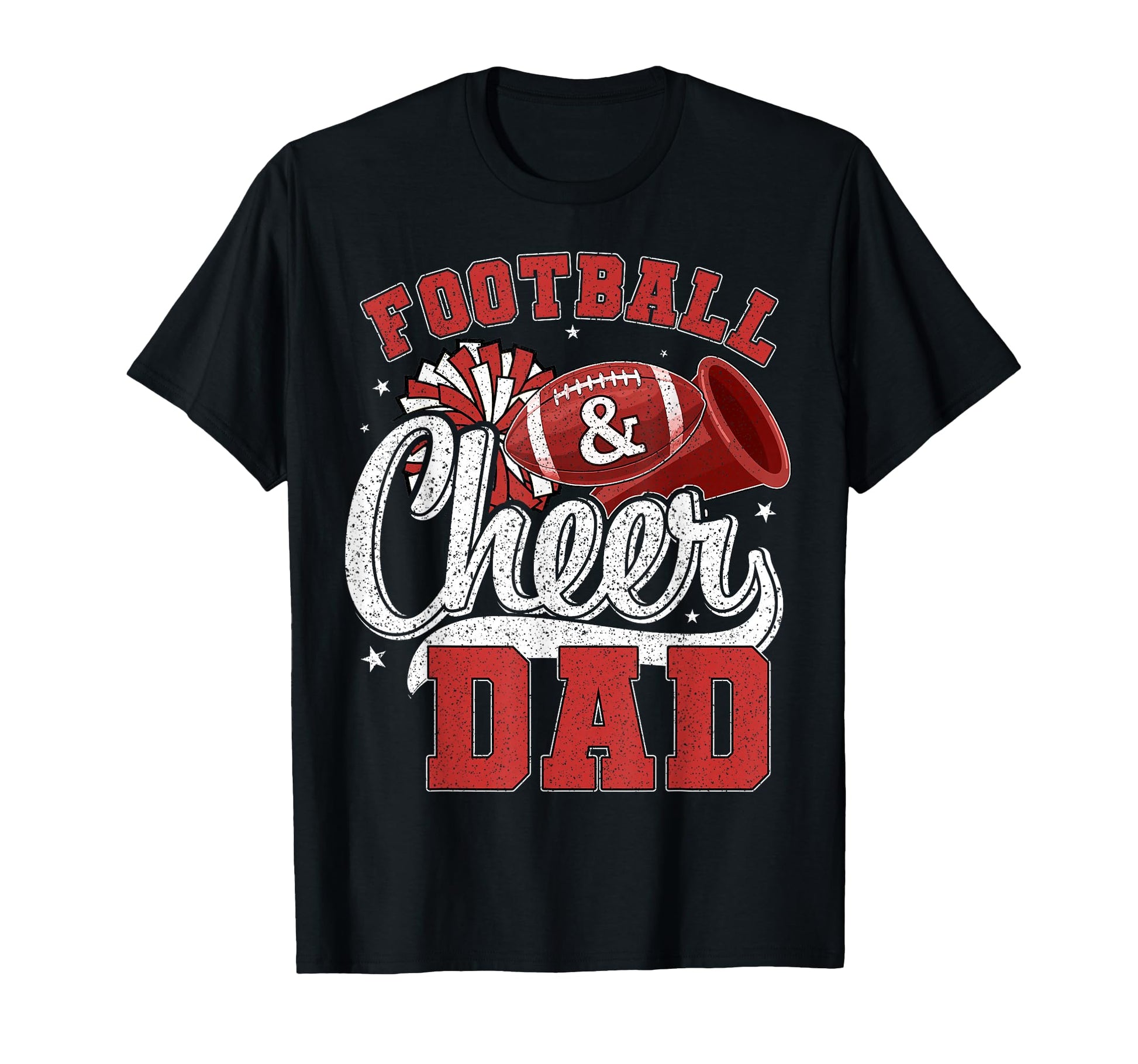 Football And Cheer Dad Cheerleader T-Shirt - Minimalist Print Unisex - T-Shirt, Sweatshirt, Hoodie