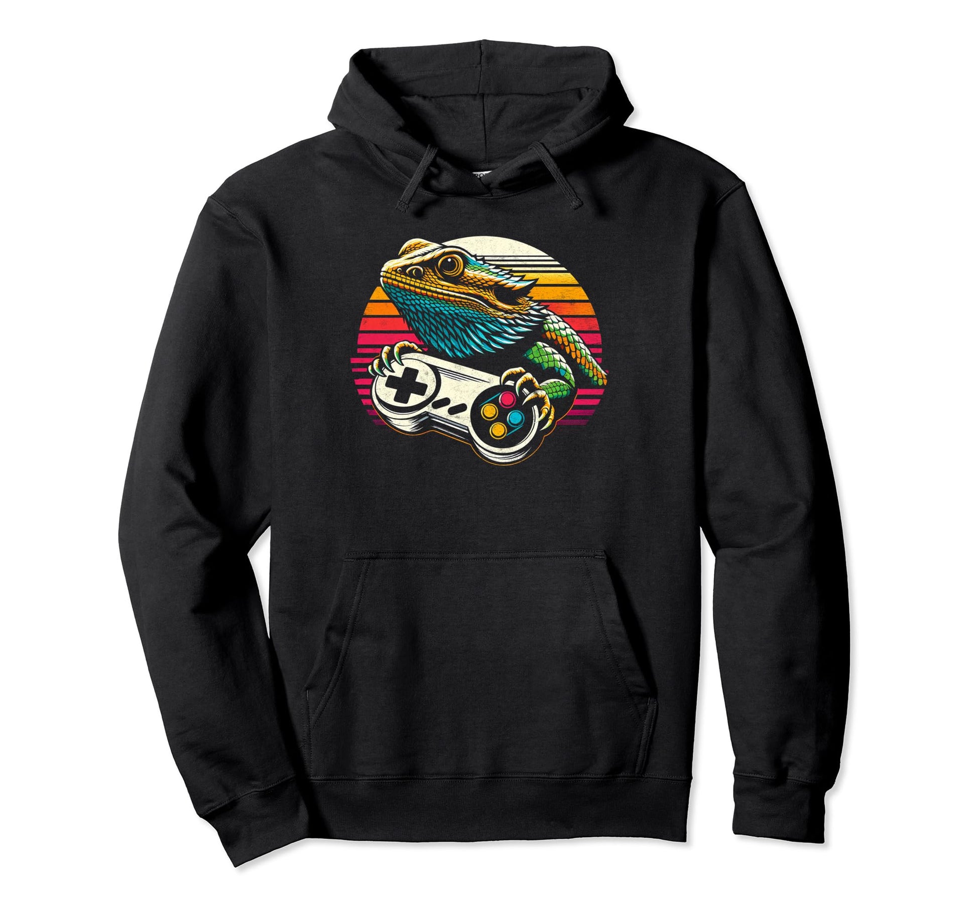 Bearded Dragon Dad Video Game Lizard Hoodie - Minimalist Print Unisex - T-Shirt, Sweatshirt, Hoodie