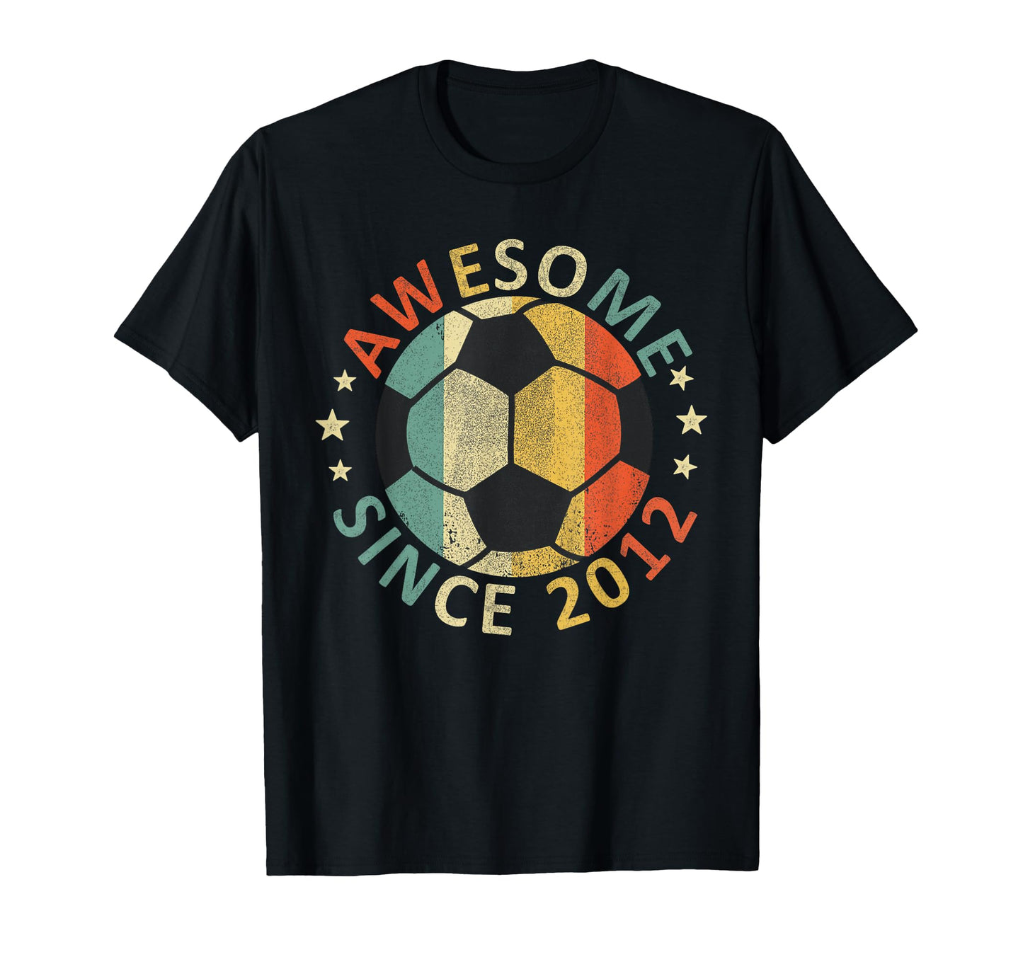 Soccer Player Awesome Since 2012 Funny T-Shirt - Custom Art Print Unisex - T-Shirt, Sweatshirt, Hoodie