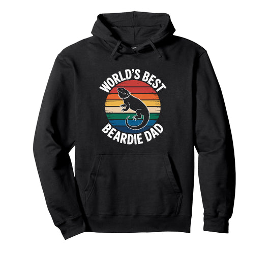 Bearded Dragon Lizard Lover Beardie Dad Hoodie - Novelty Apparel for Adults - T-Shirt, Sweatshirt, Hoodie