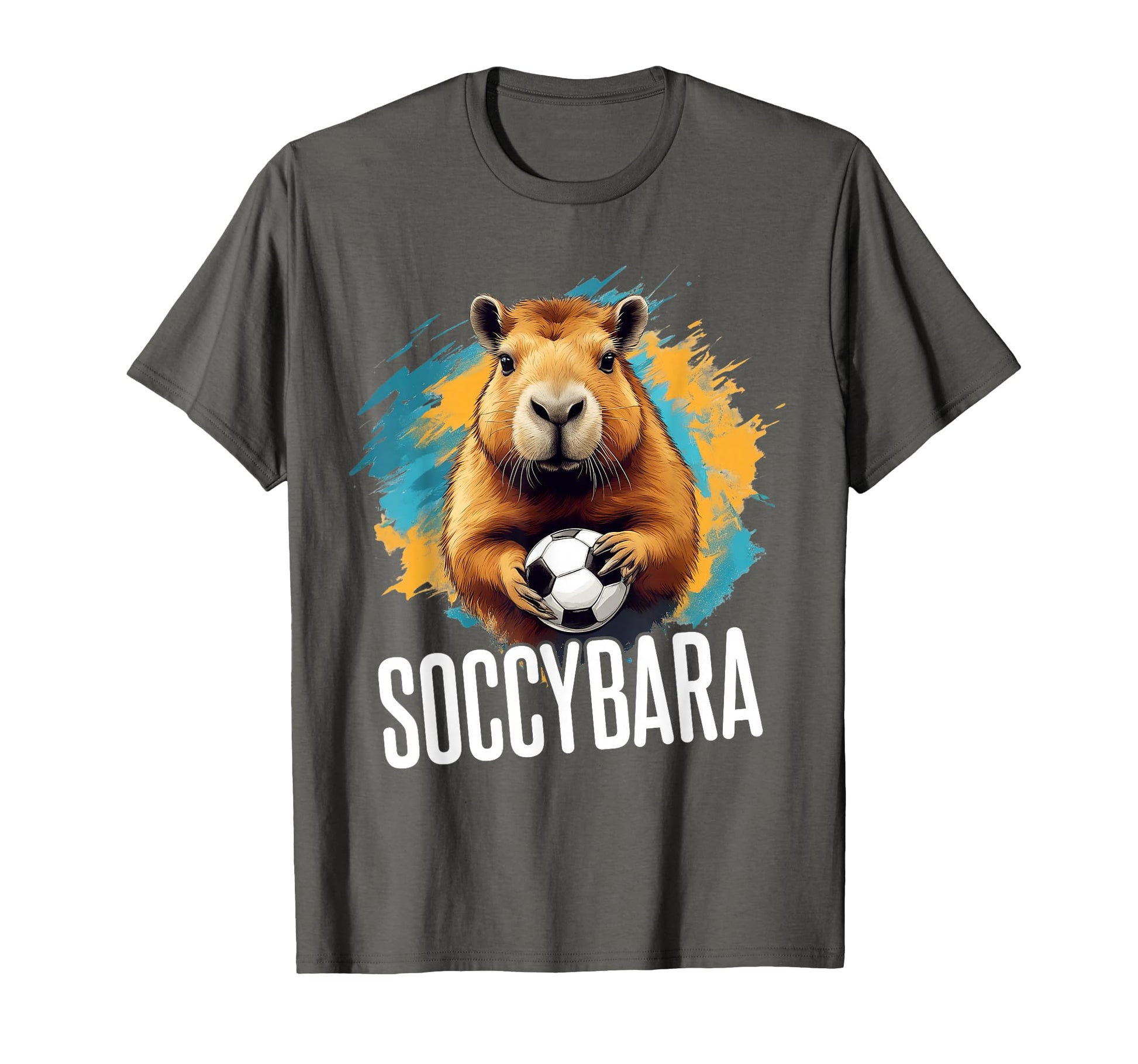 Soccybara Delight Capybara Football T-Shirt - Custom Art Print for Adults - T-Shirt, Sweatshirt, Hoodie