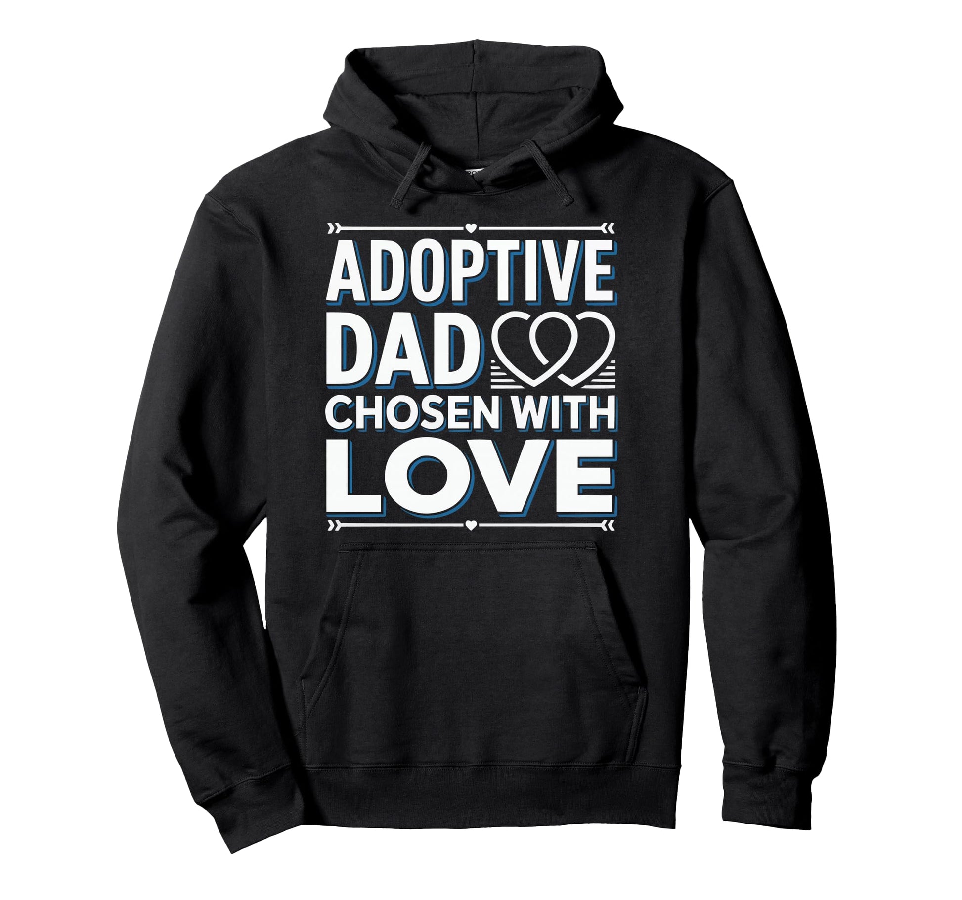 Adoptive Dad Adoption Fathers Day Hoodie - Minimalist Print for Adults - T-Shirt, Sweatshirt, Hoodie