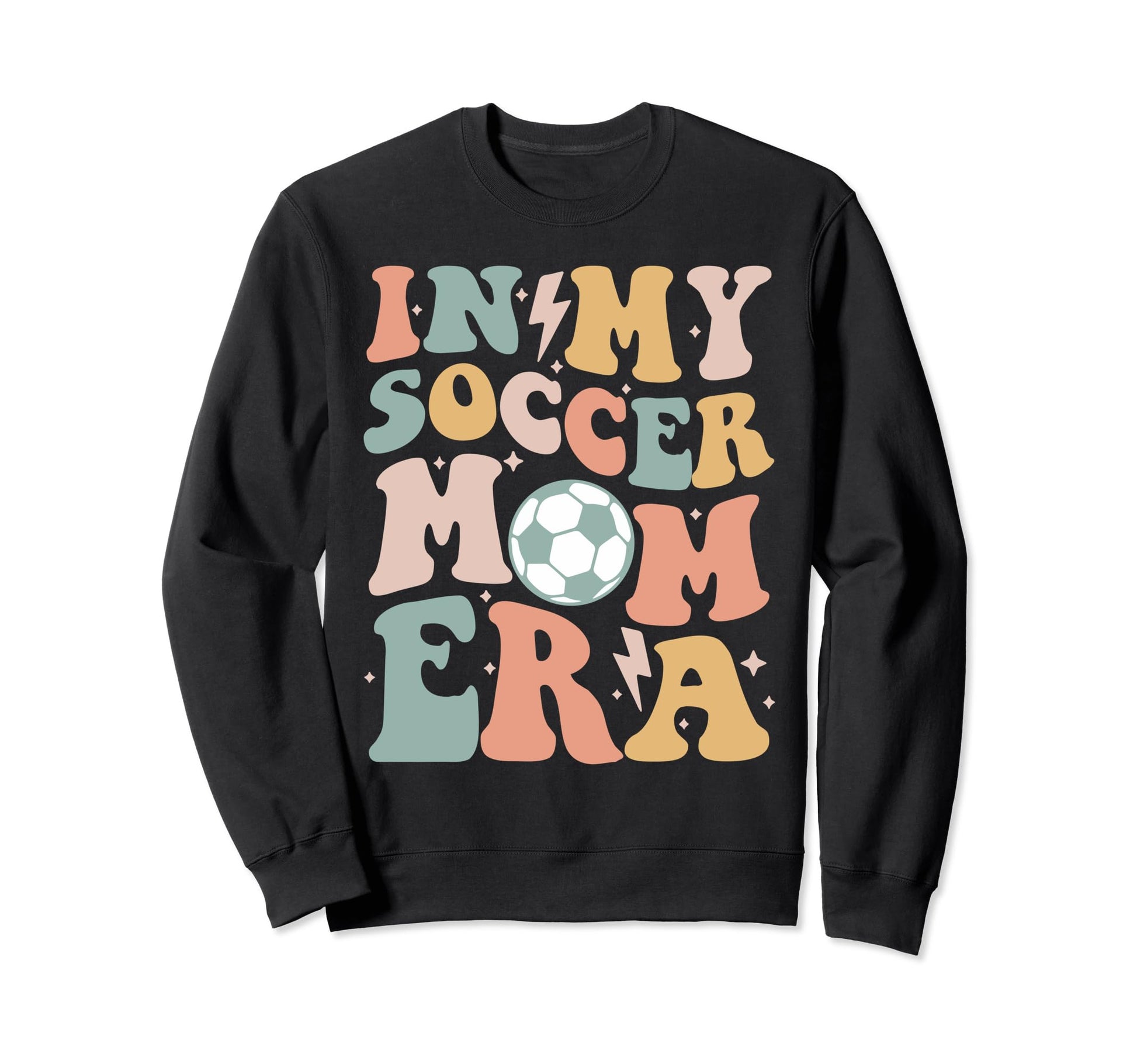 My Soccer Mom Era Groovy Soccer Sweatshirt - Custom Art Print for Adults - T-Shirt, Sweatshirt, Hoodie