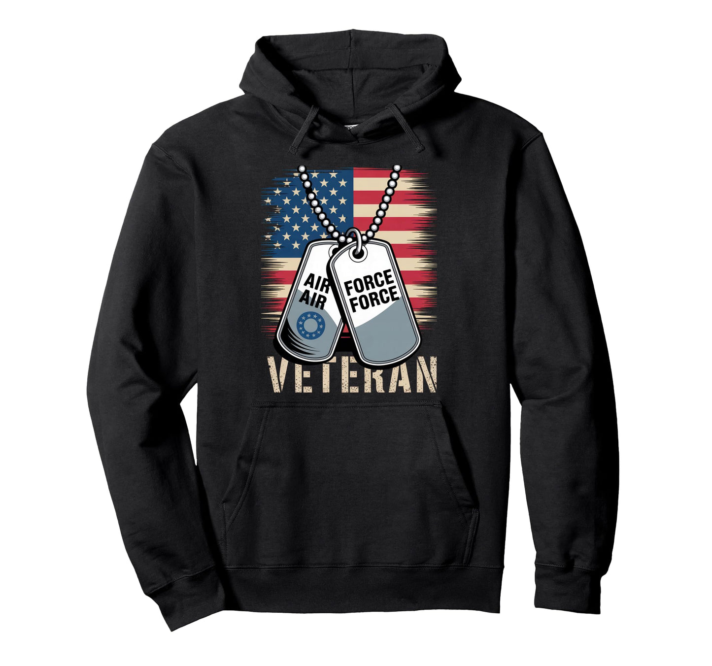 Air Force Veteran Us American Flag Dad Hoodie - Trendy Graphic Men Women - T-Shirt, Sweatshirt, Hoodie