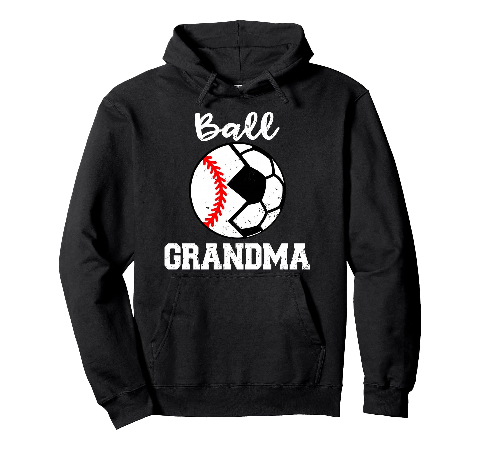 Ball Grandma Funny Soccer Baseball Hoodie - Custom Art Print for Adults - T-Shirt, Sweatshirt, Hoodie