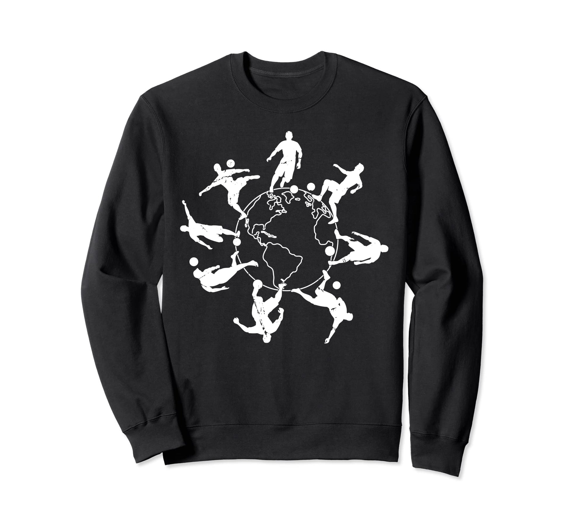 Soccer Player Earth Soccer Lover Sweatshirt - Graphic Print for Adults - T-Shirt, Sweatshirt, Hoodie