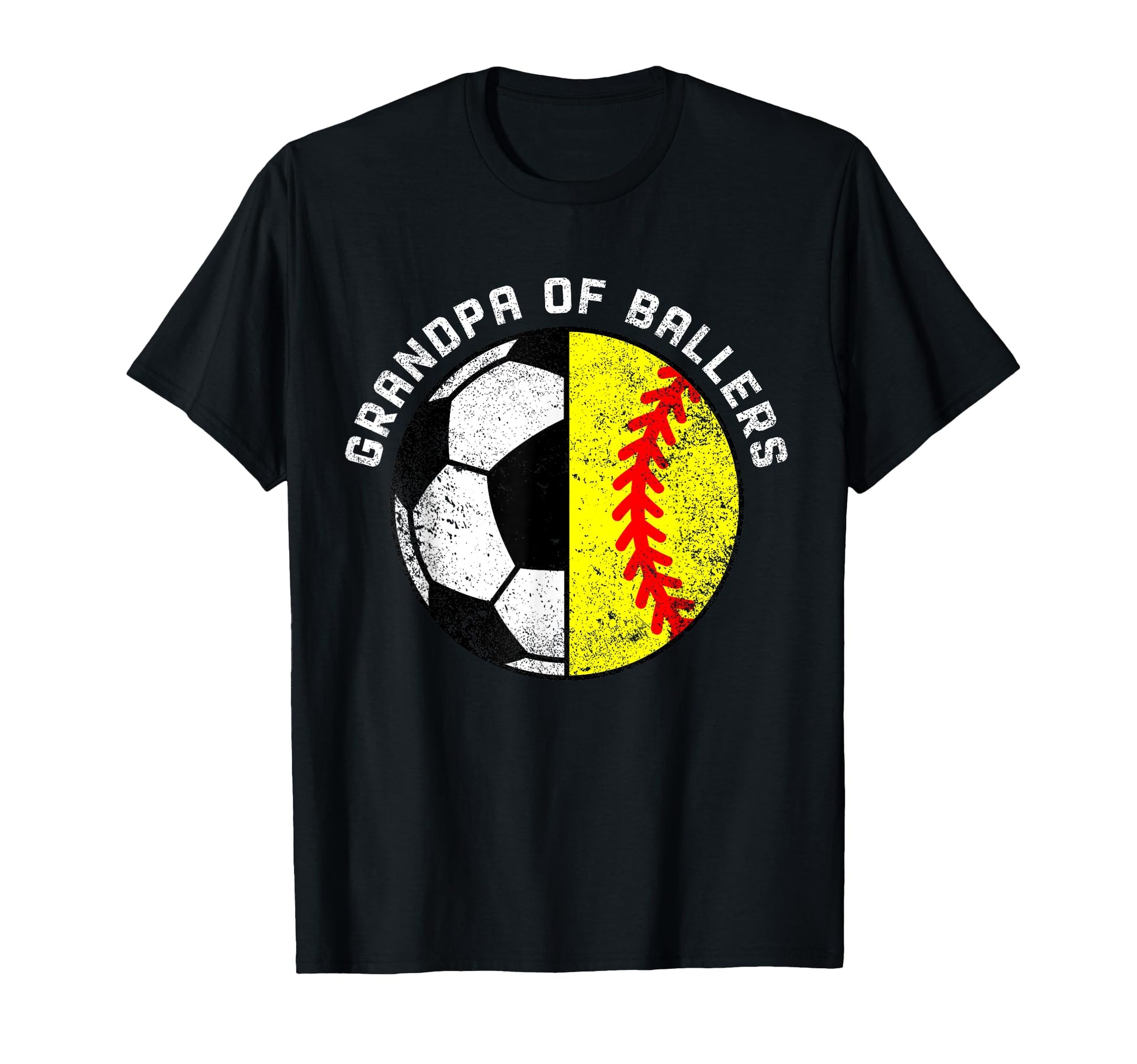 Grandpa Ballers Funny Soccer Softball T-Shirt - Unique Graphic Unisex - T-Shirt, Sweatshirt, Hoodie