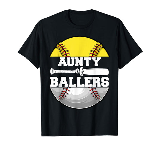 Aunty Ballers Funny Softball Baseball T-Shirt - Trendy Graphic Men Women - T-Shirt, Sweatshirt, Hoodie