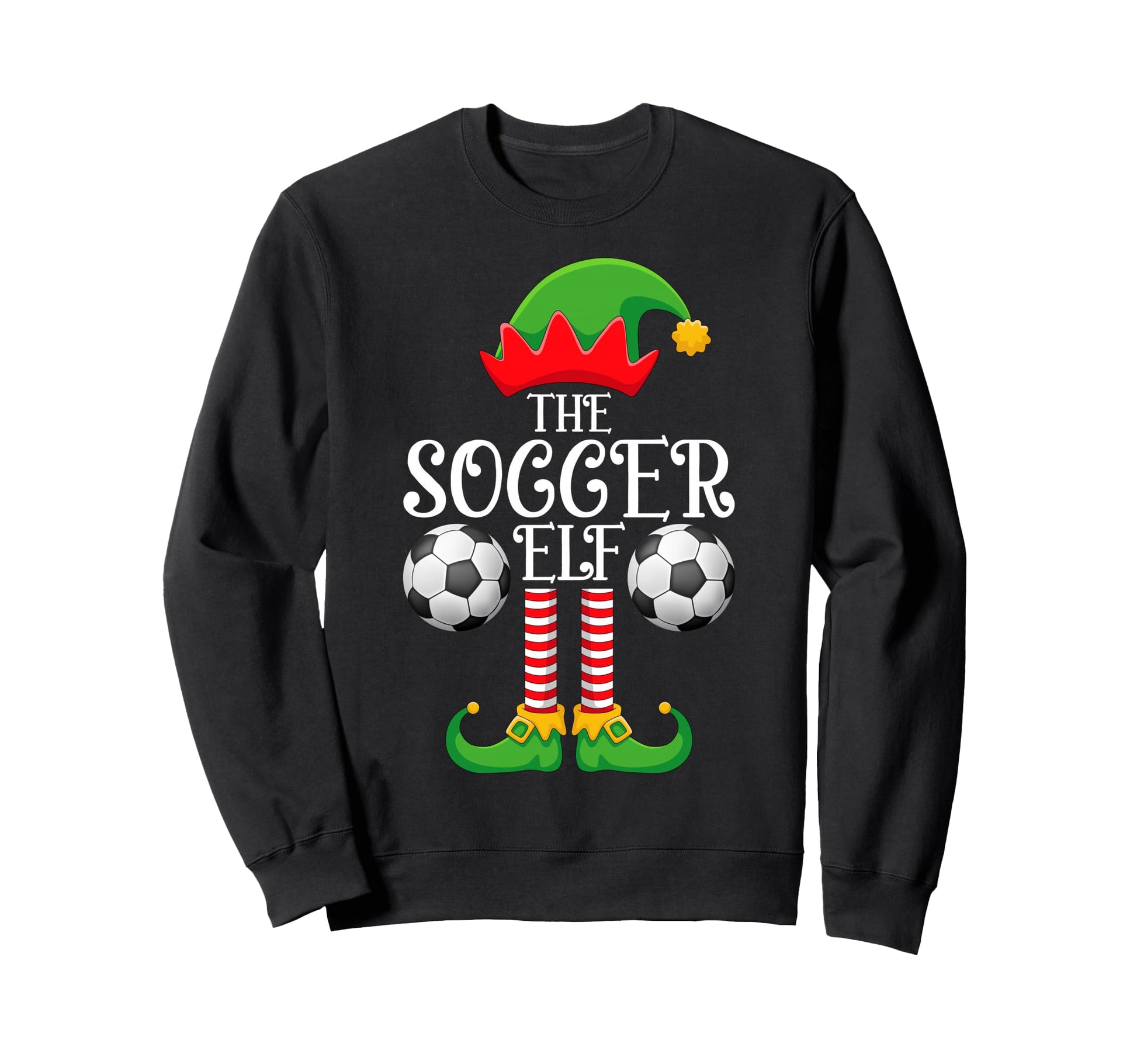 Soccer Elf Family Matching Funny Sweatshirt - Unique Graphic for Adults - T-Shirt, Sweatshirt, Hoodie