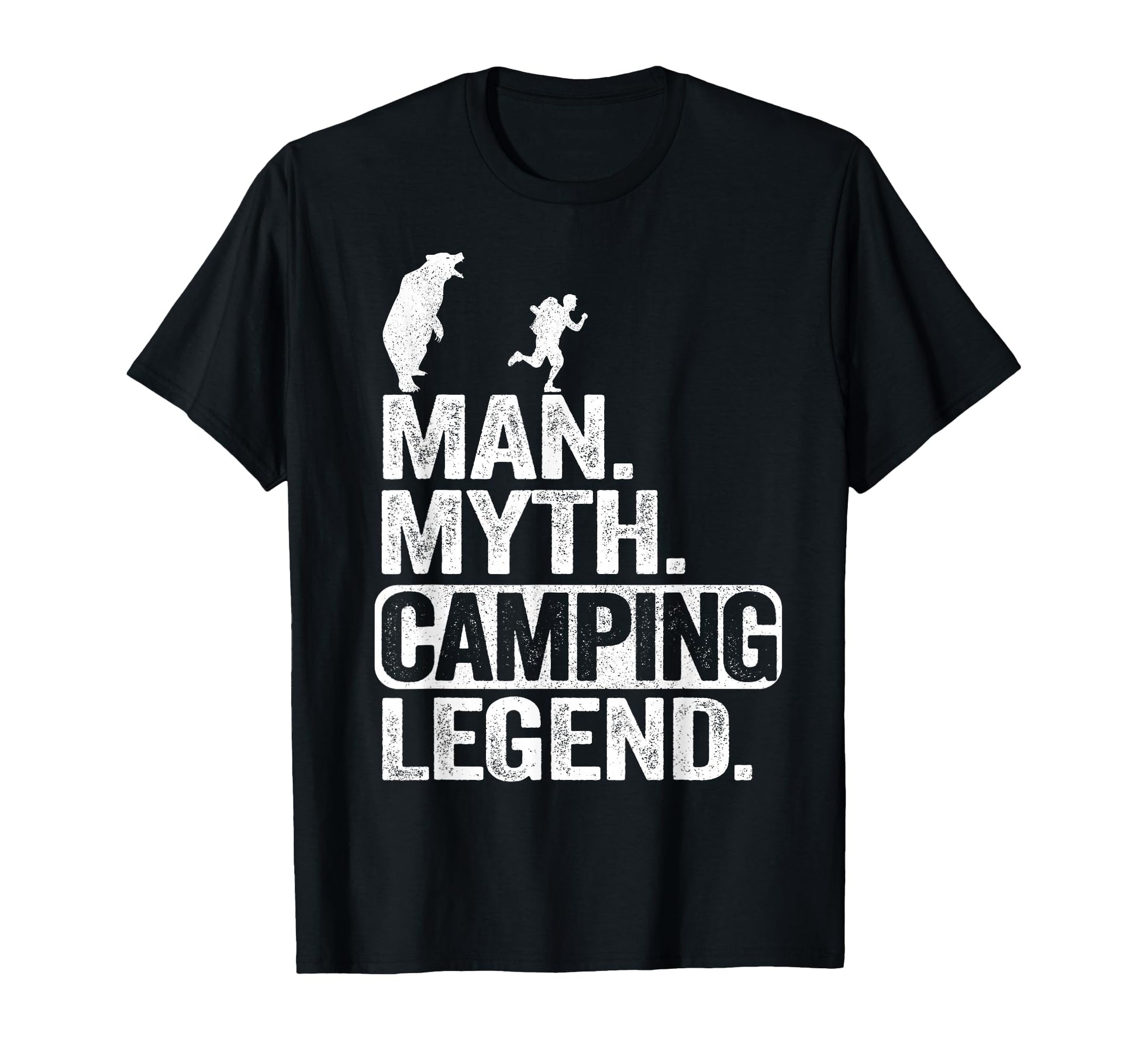 Myth Camping Legend Fun Bear Joke T-Shirt - Fun Novelty Design Men Women - T-Shirt, Sweatshirt, Hoodie