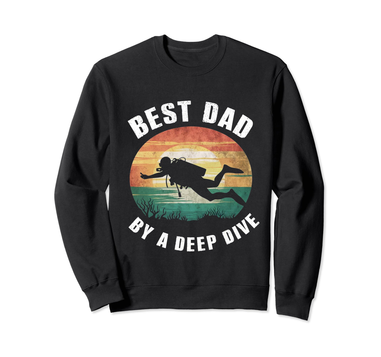 Funny Best Dad Scuba Diving Sweatshirt - Minimalist Print Men Women - T-Shirt, Sweatshirt, Hoodie