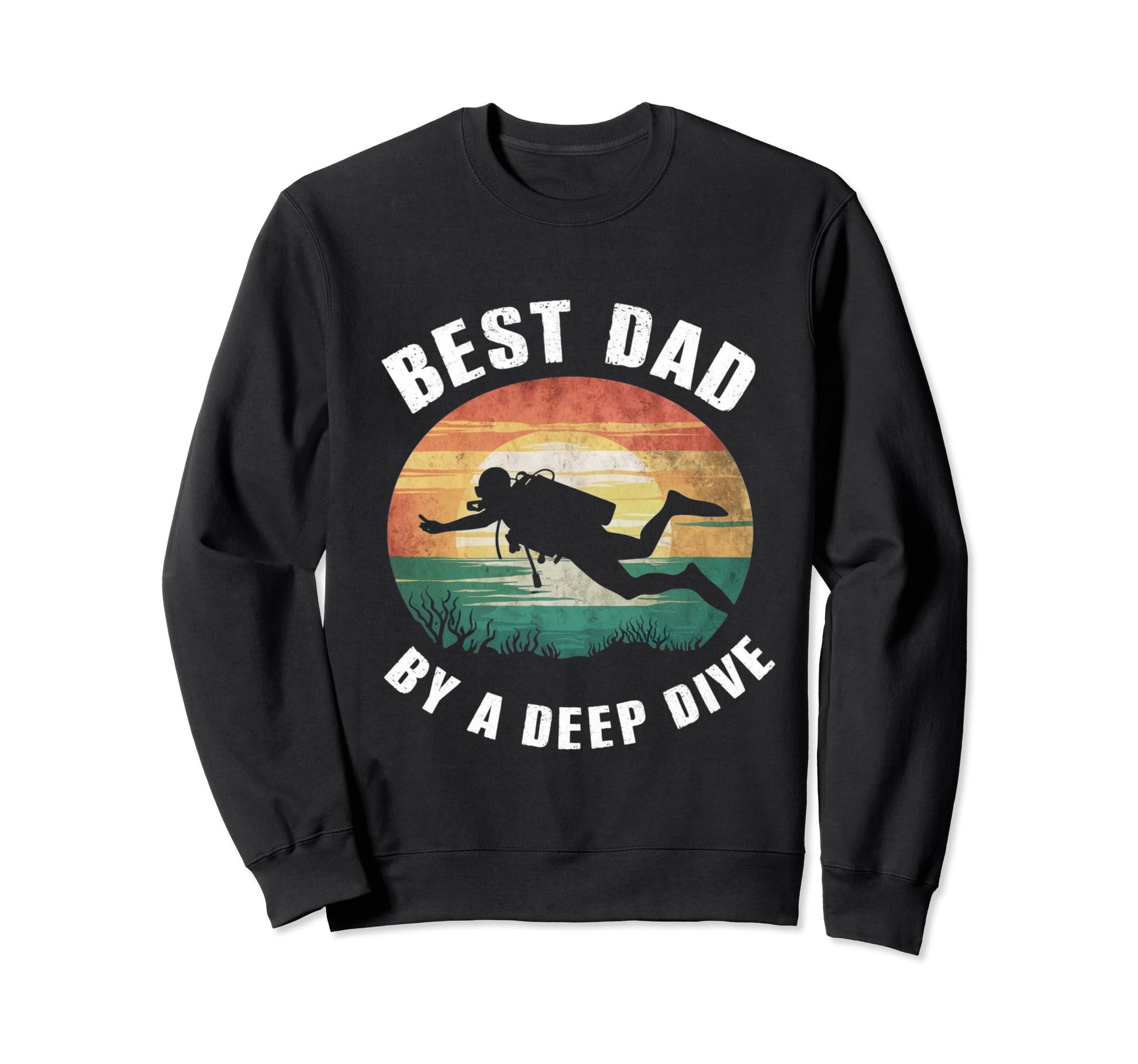 Funny Best Dad Scuba Diving Sweatshirt - Minimalist Print Men Women - T-Shirt, Sweatshirt, Hoodie