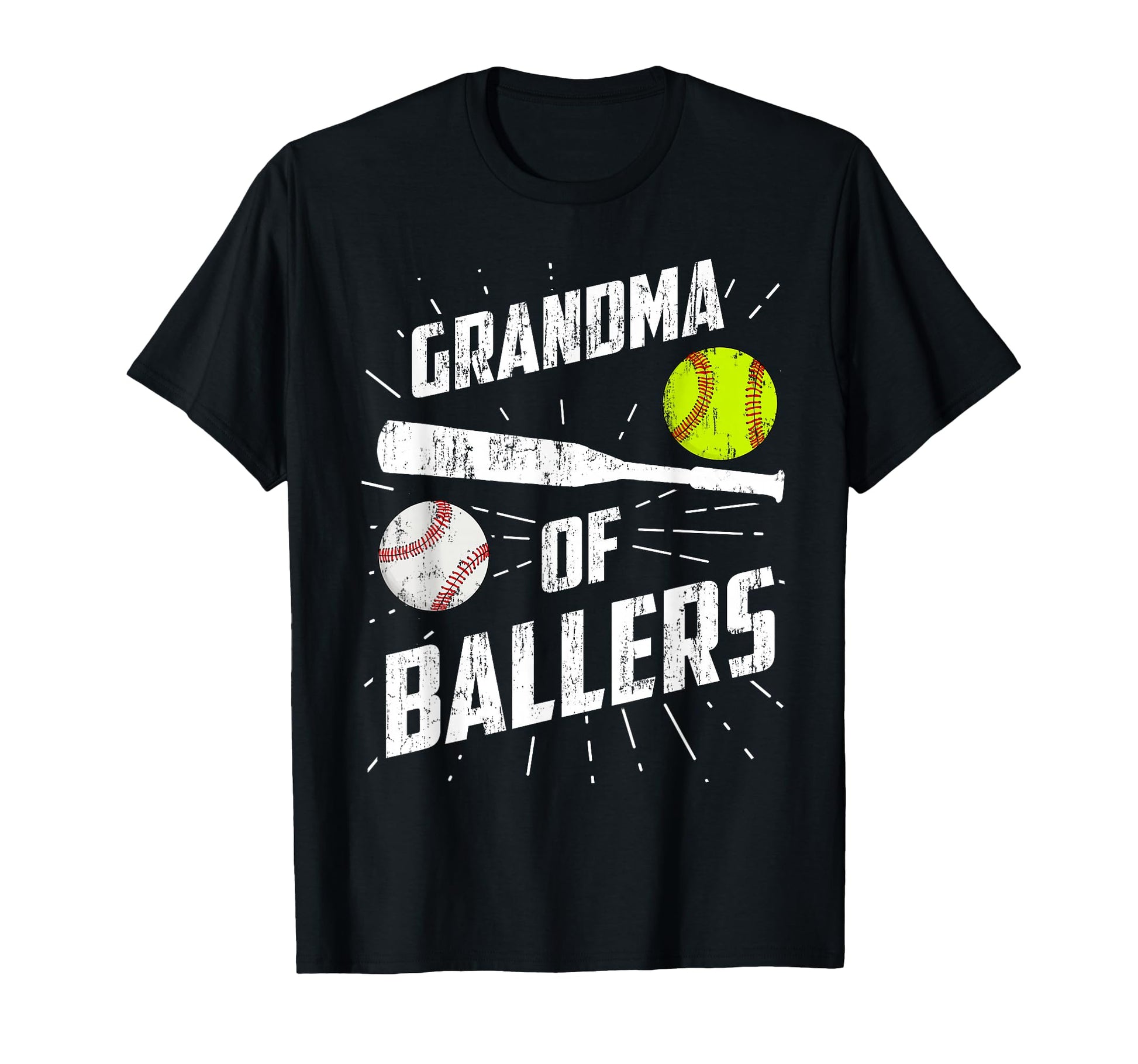 Grandma Ballers Funny Baseball T-Shirt - Novelty Apparel for Adults - T-Shirt, Sweatshirt, Hoodie