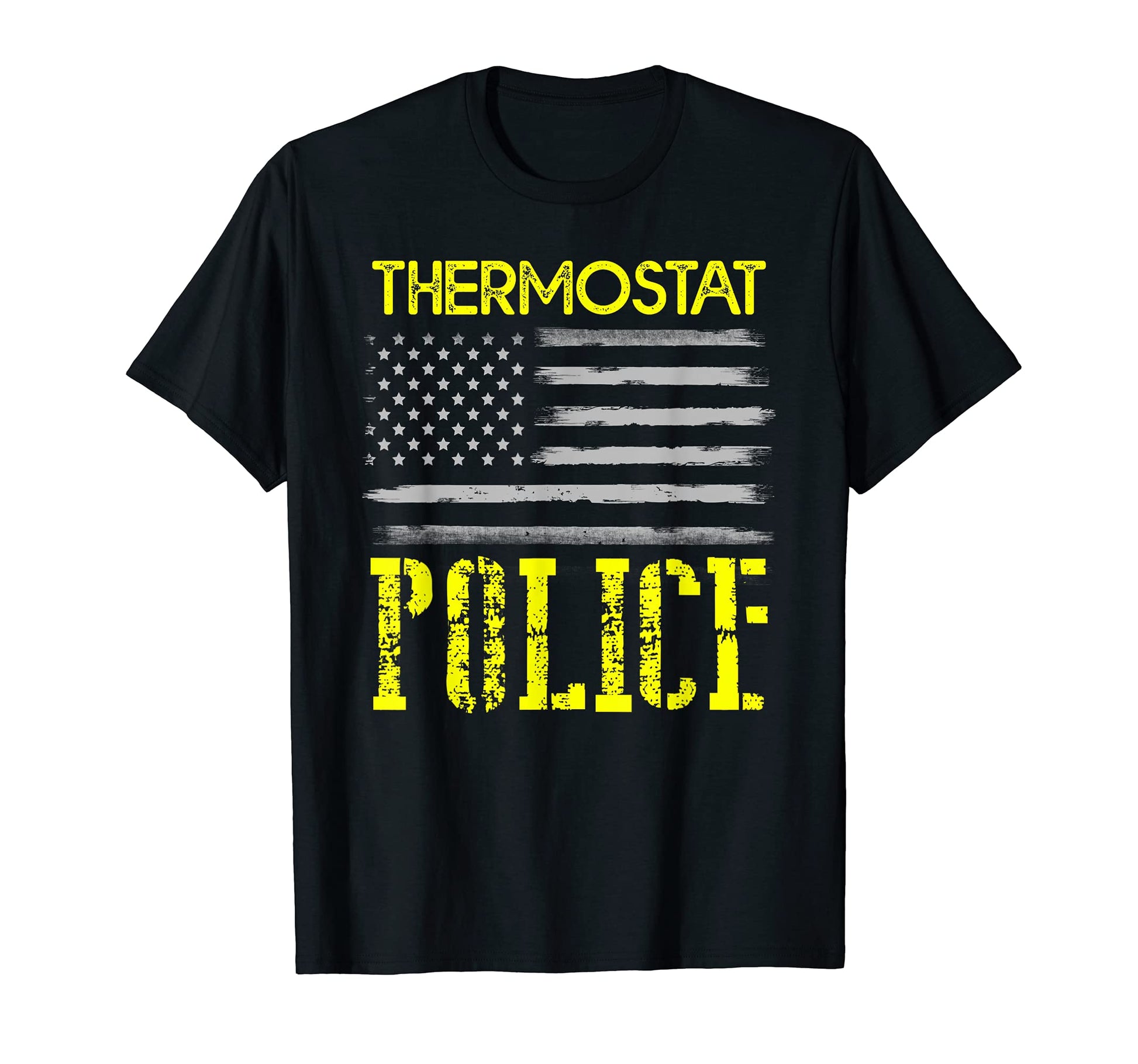 Thermostat Police Us Flag Distressed T-Shirt - Streetwear Style Men Women - T-Shirt, Sweatshirt, Hoodie