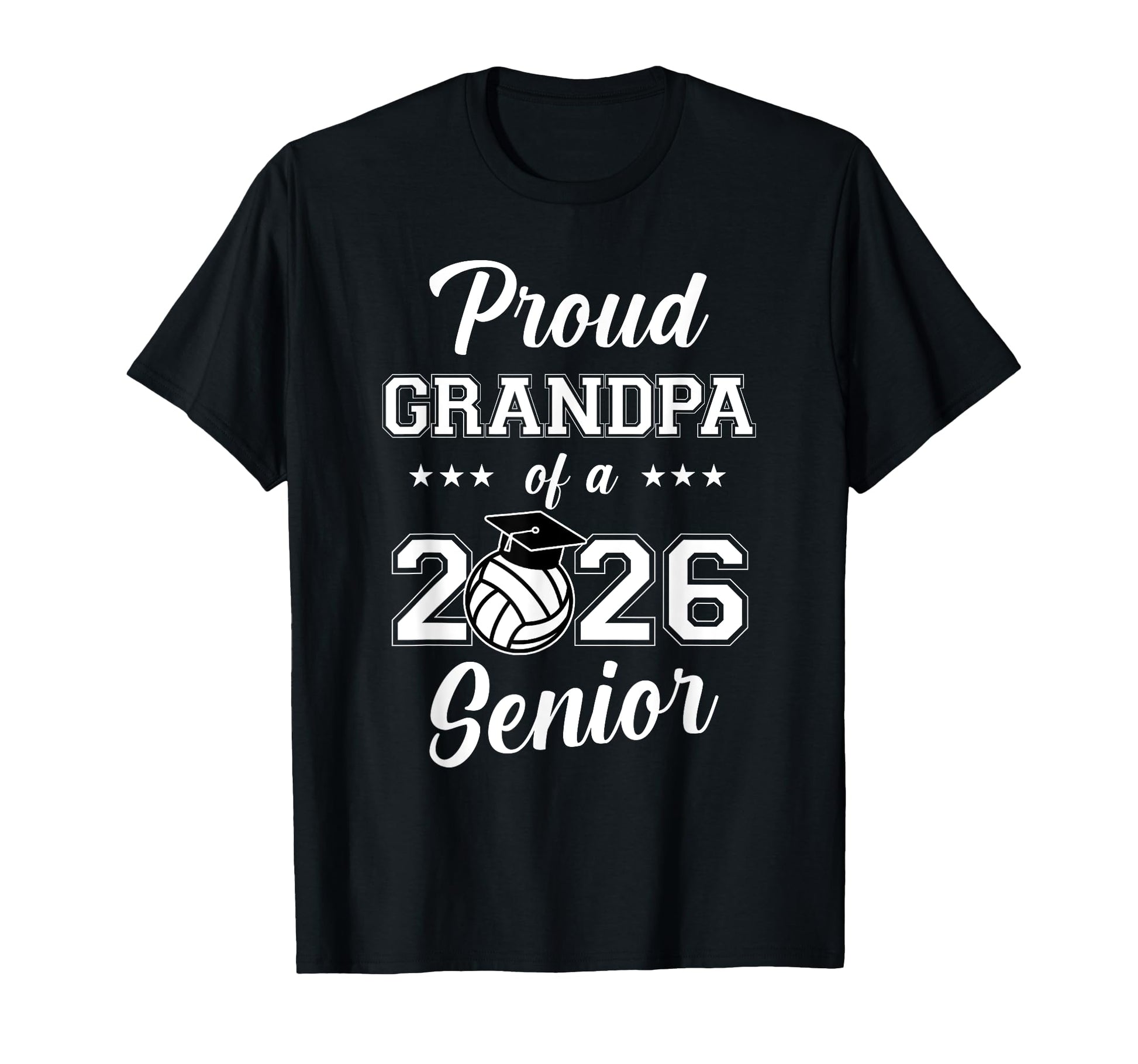 Proud Grandpa 2026 Senior Volleyball T-Shirt - Custom Art Print for Adults - T-Shirt, Sweatshirt, Hoodie