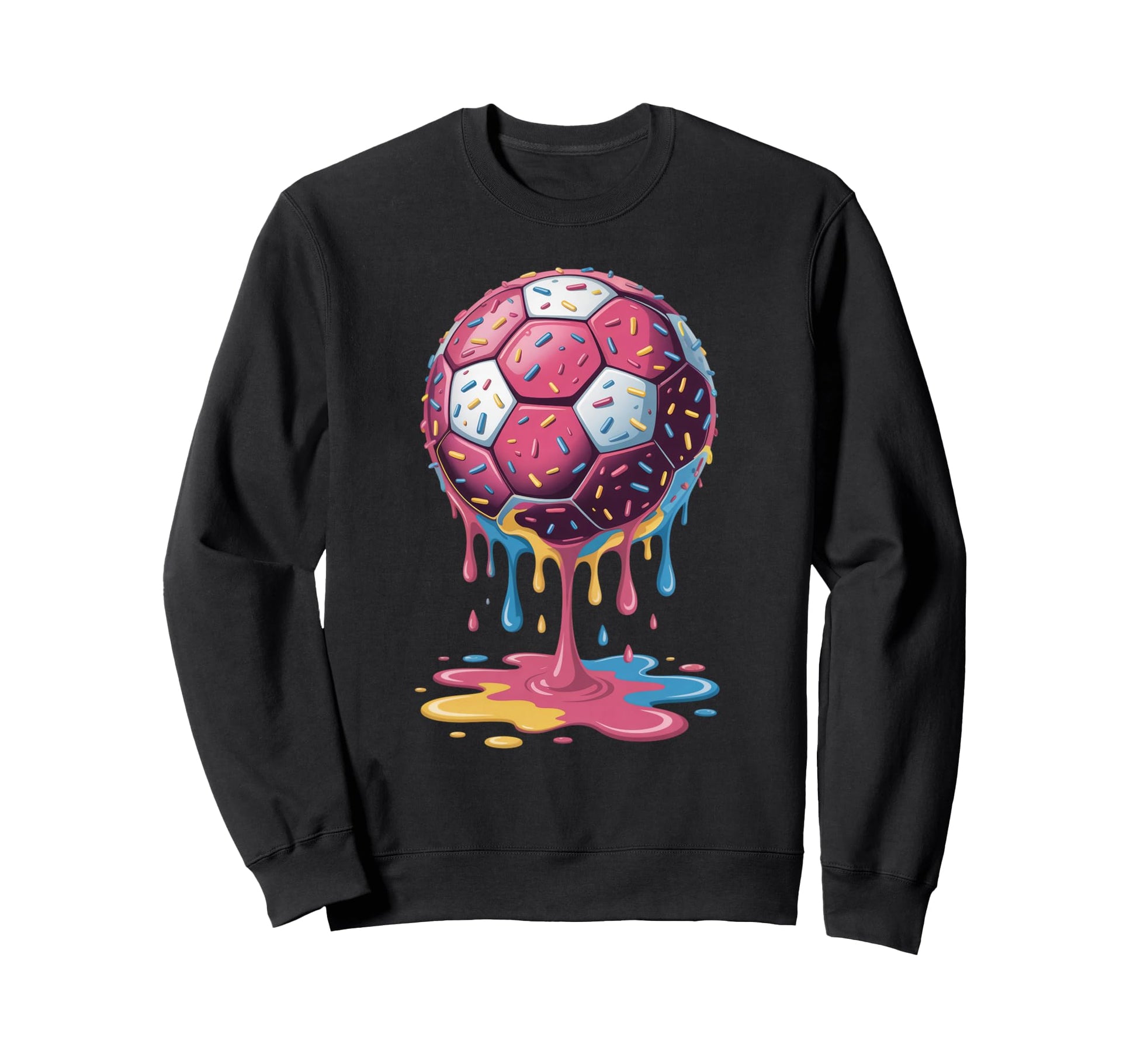 Soccer Ball Drip Ice Cream Drip Game Sweatshirt - Minimalist Print Unisex - T-Shirt, Sweatshirt, Hoodie