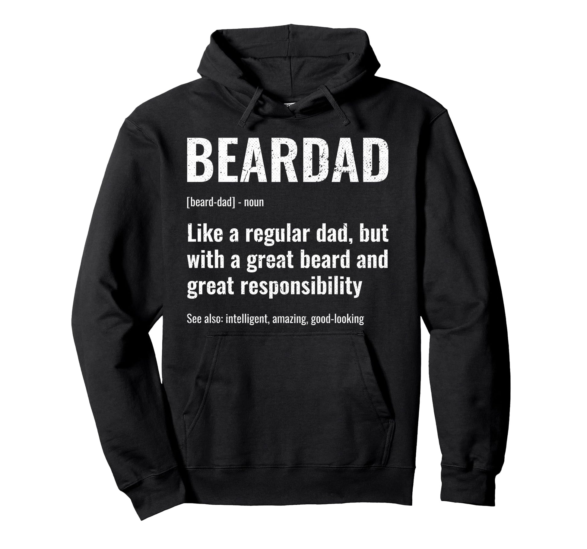 Bearded Dad Funny Beardad Defined Hoodie - Custom Art Print for Adults - T-Shirt, Sweatshirt, Hoodie