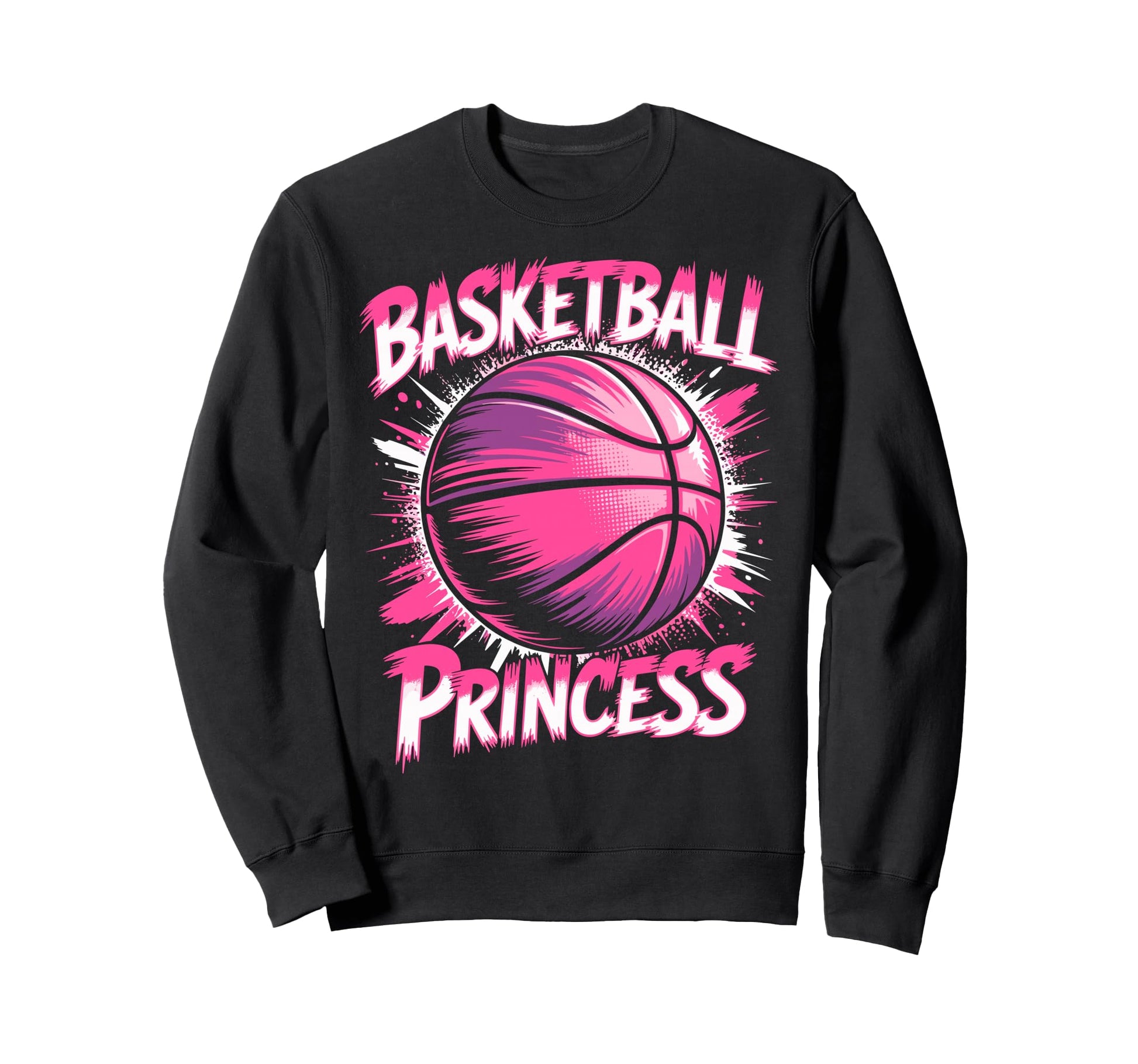 Basketball Princess Basketball Sweatshirt - Unique Graphic Men Women - T-Shirt, Sweatshirt, Hoodie