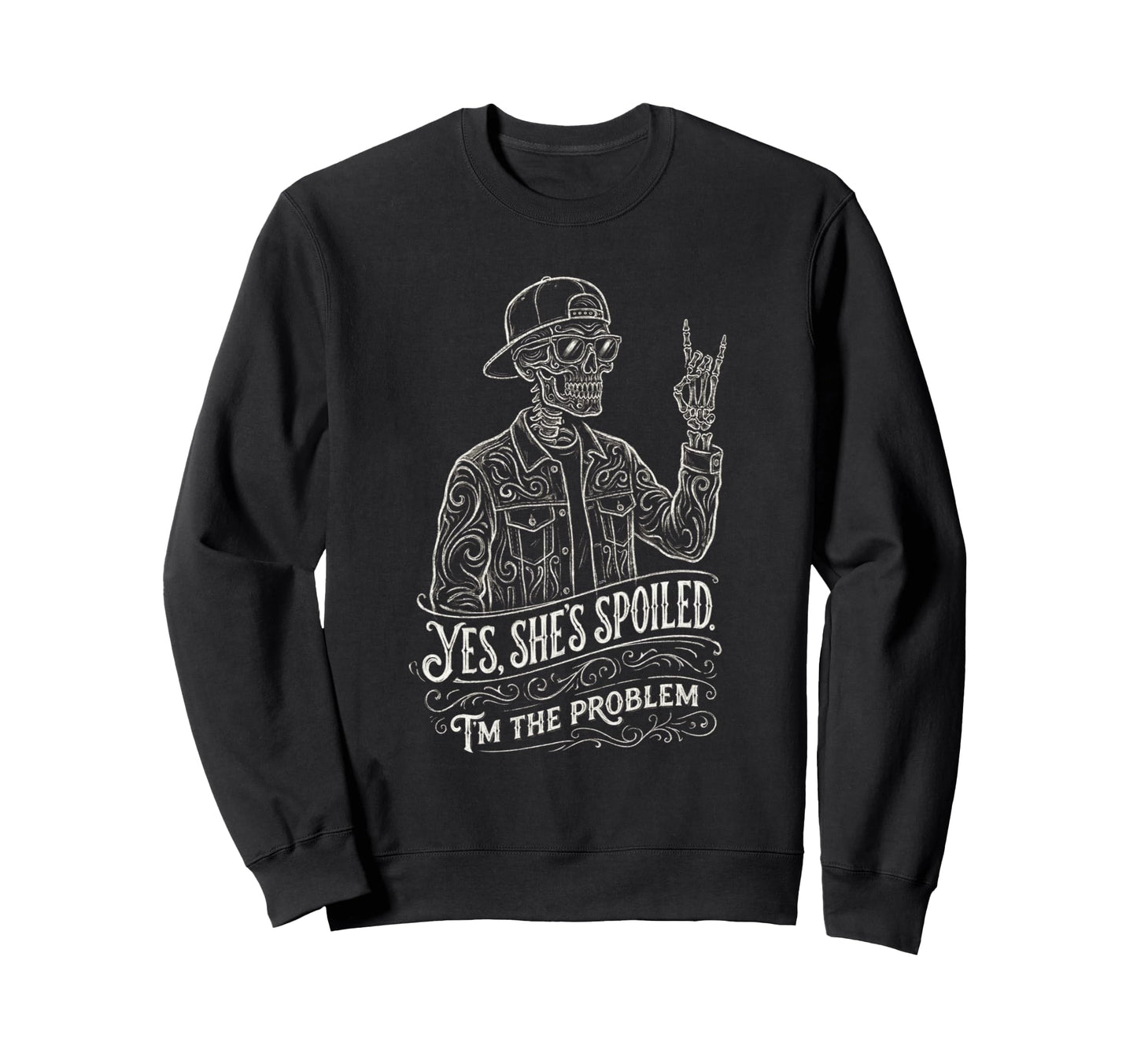 Skeleton Dad Daughter Matching Sweatshirt - Custom Art Print Men Women - T-Shirt, Sweatshirt, Hoodie